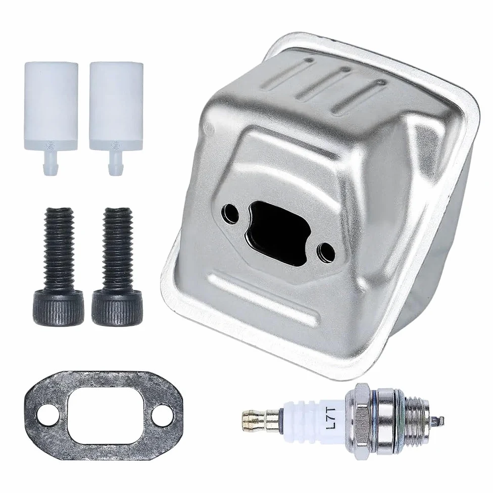 Kit de filtro de tornillo compatible con bujías de gasolina de motosierra 450, 445 y 445e W, repuestos OEM 544147702