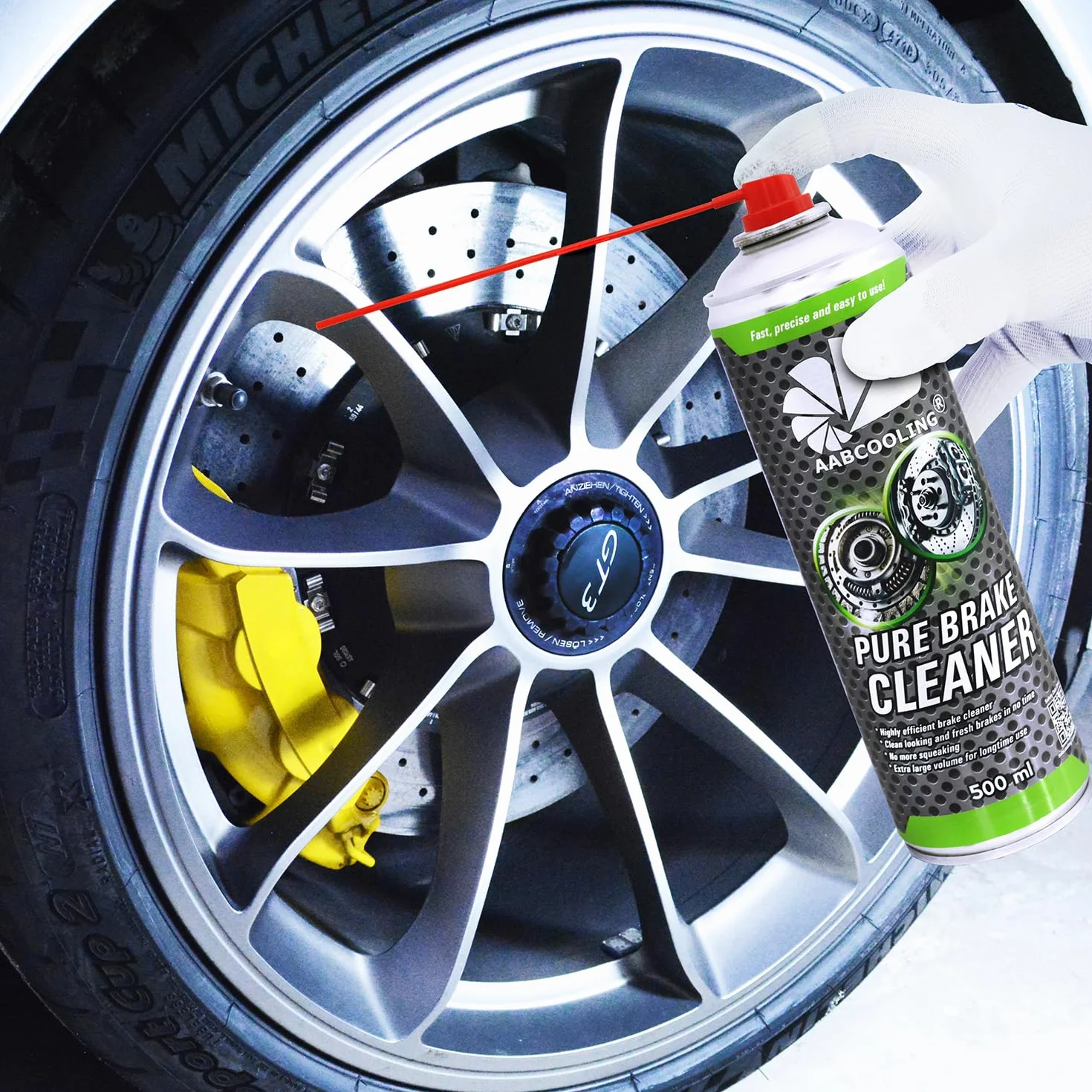 24x AABCOOLING Spray Limpiador de Frenos 500ml Desengrasante Rápido, Limpia y Desengrasadiscos discos, pastillas, pinzas, Reduce chirridos, Limpiador de llantas (polvo de freno), Detailing sin manchas