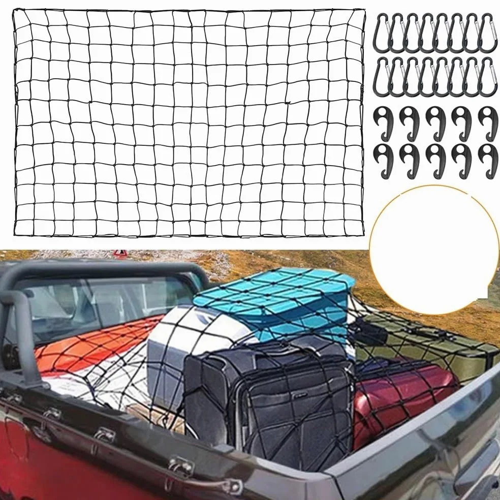 Red Maletero Coche Red De Carga Elástica para Camioneta Caja Camión SUV Baca O Portaequipajes Viaje
