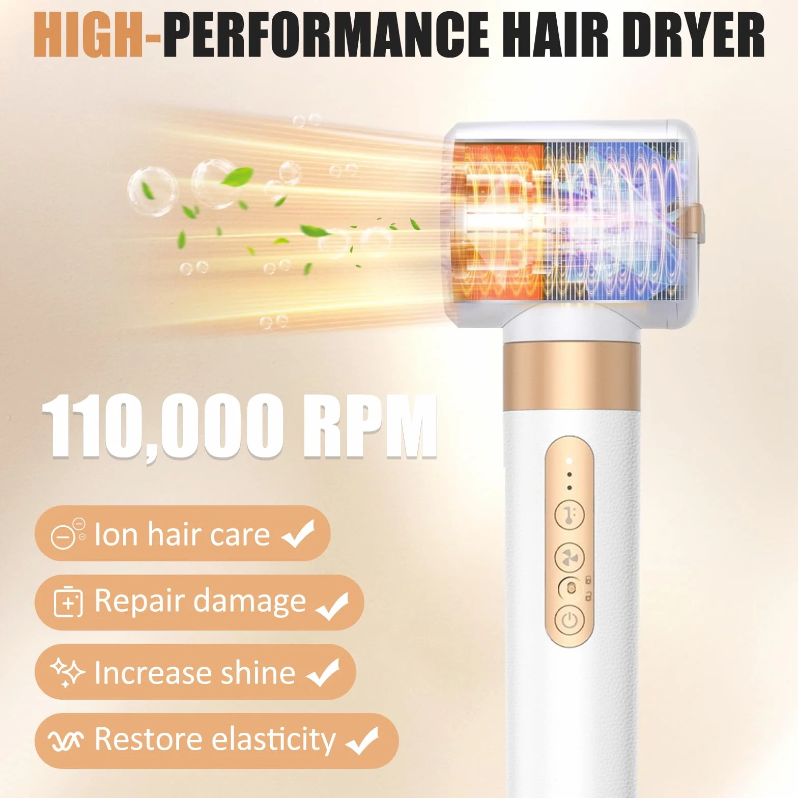 Cepillo Secador de Pelo Air Styler 7 en 1, Rizador Automático y Alisador Voluminizador