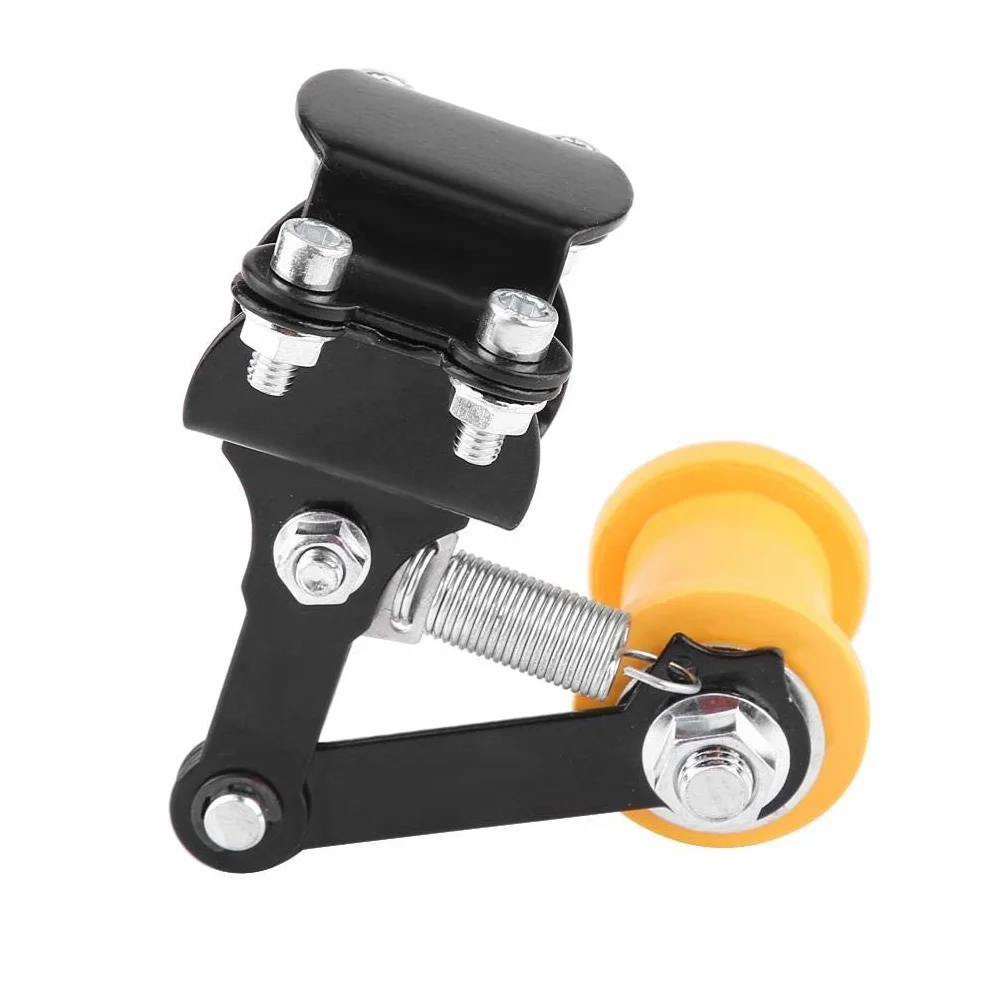 Tensor de cadena - Ajustable de ajuste Tensor de cadena Perno en el rodillo Accesorios modificados for motocicleta Herramienta universal Negro