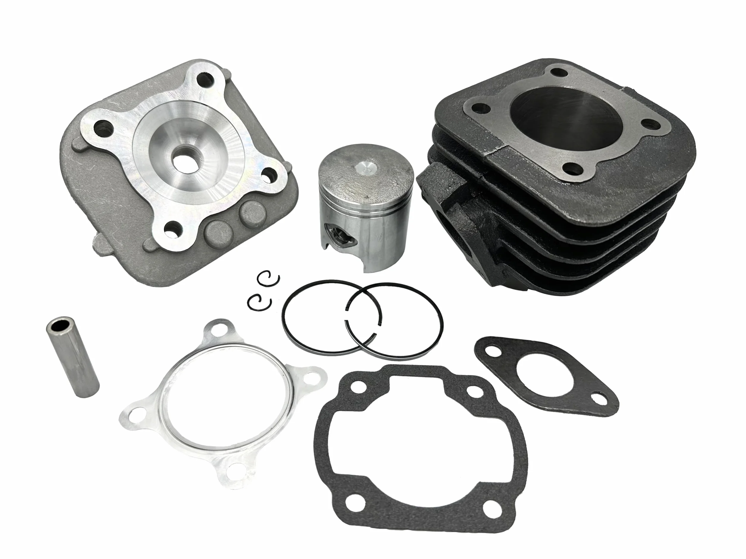 Grupo térmico completo cilindro ø47 pistón 80 cc Minarelli horizontal de aire F12 Scarabeo SR F10 Ovetto Jog