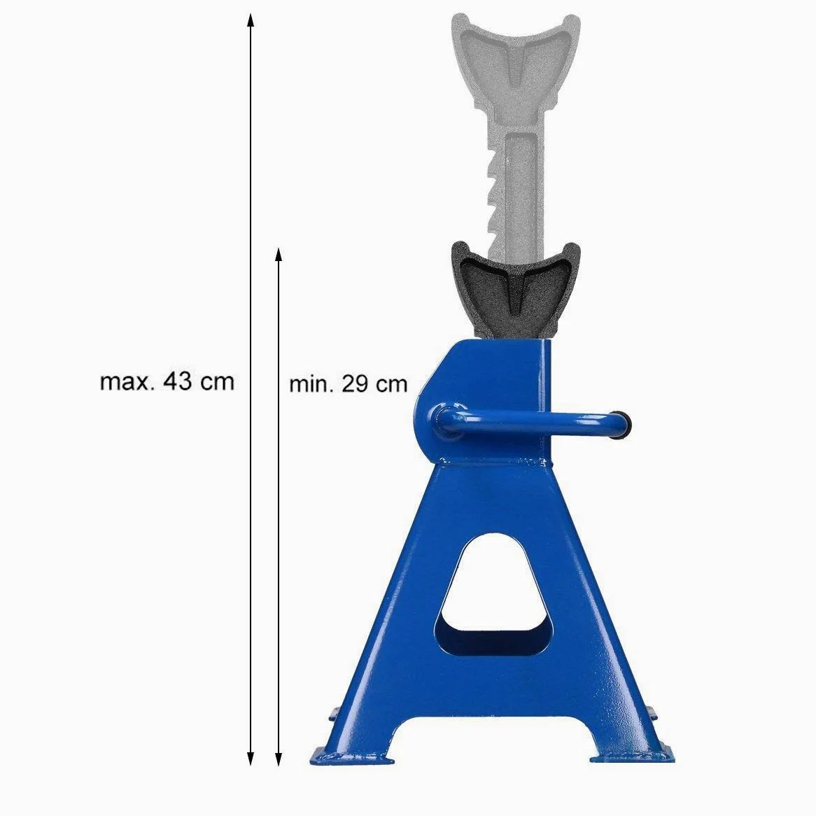 Soportes de eje resistentes de 3 toneladas con altura ajustable, juego de 4 para coche, caravana, garaje, soportes de elevación duraderos para vehículos