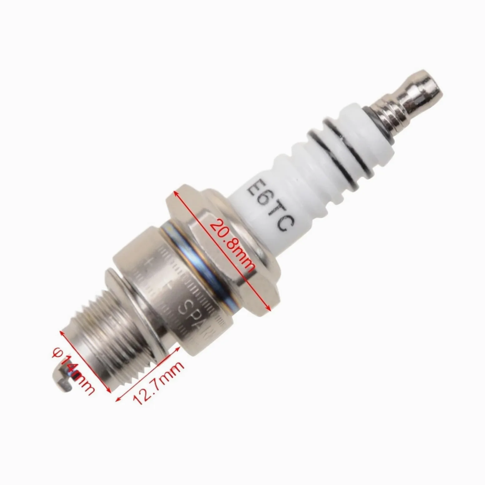 2 uds bujía E6TC for Motor de 2 Tiempos 49cc-80cc Bicicleta motorizada PW50 PY50 50 Pit Dirt Bike | 10pc