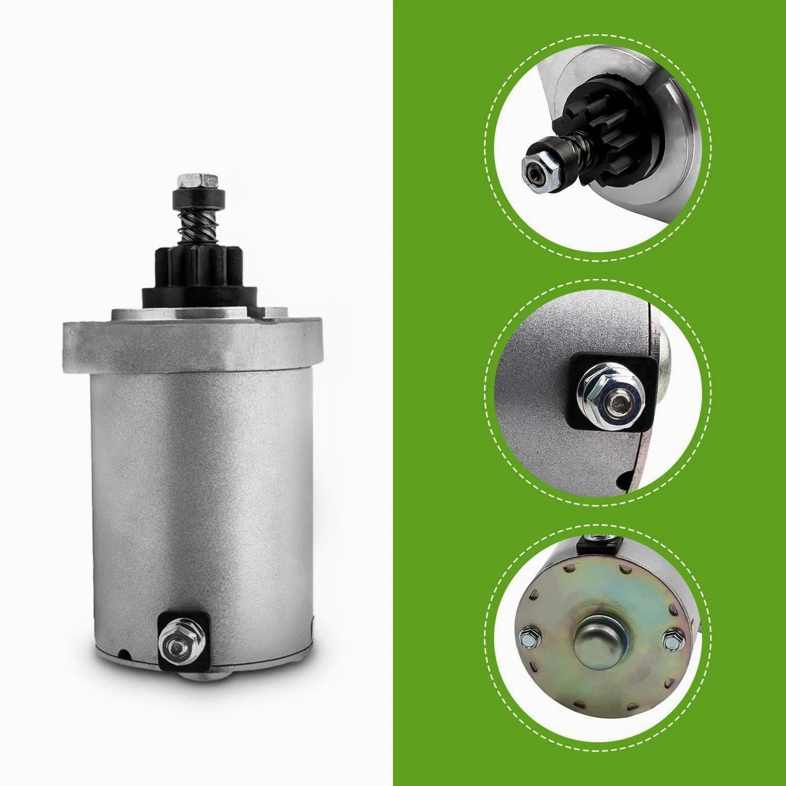 Motor EléCtrico del Engranaje Motor De Arranque para Kawasaki 21163-0724 para Tractor Cortacésped De Giro Cero 2012-2014 Solenoide Relé De Arranque