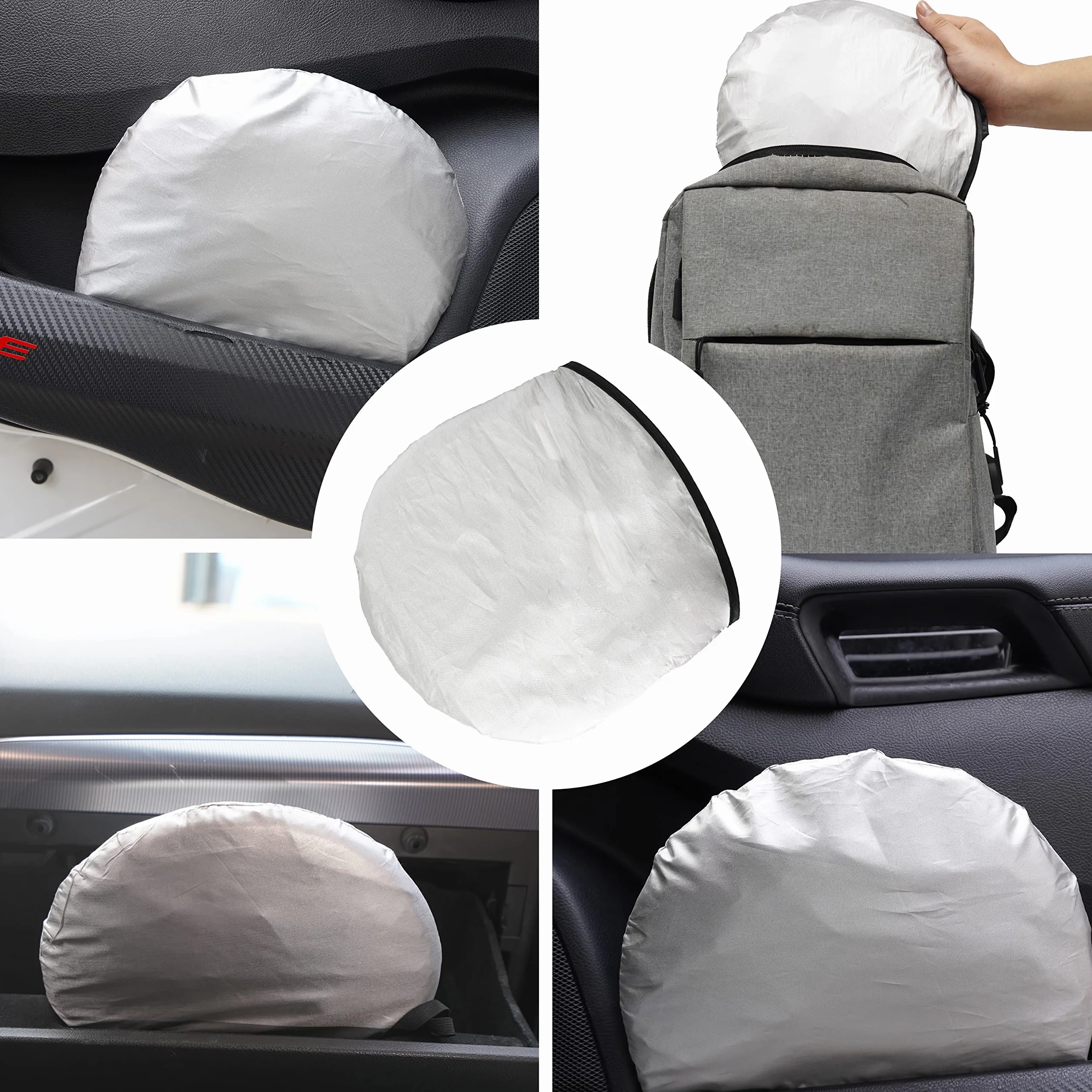 Parasol Delantero Coche Protector Solar Luna Plegable 150x70 cm UV
