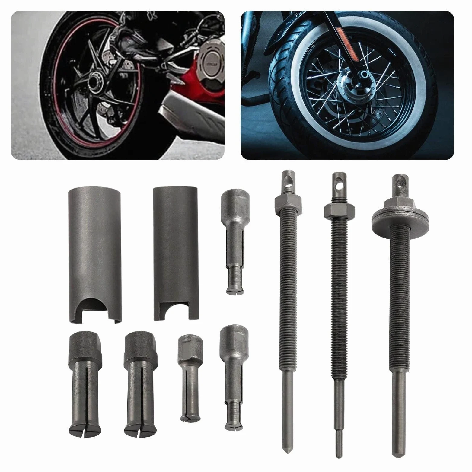 Extractor de Volante Motor Extractores de cojinetes internos de Motocicleta, Kit de Herramientas de extracción de cojinetes de 9-30mm, 8 Uds.