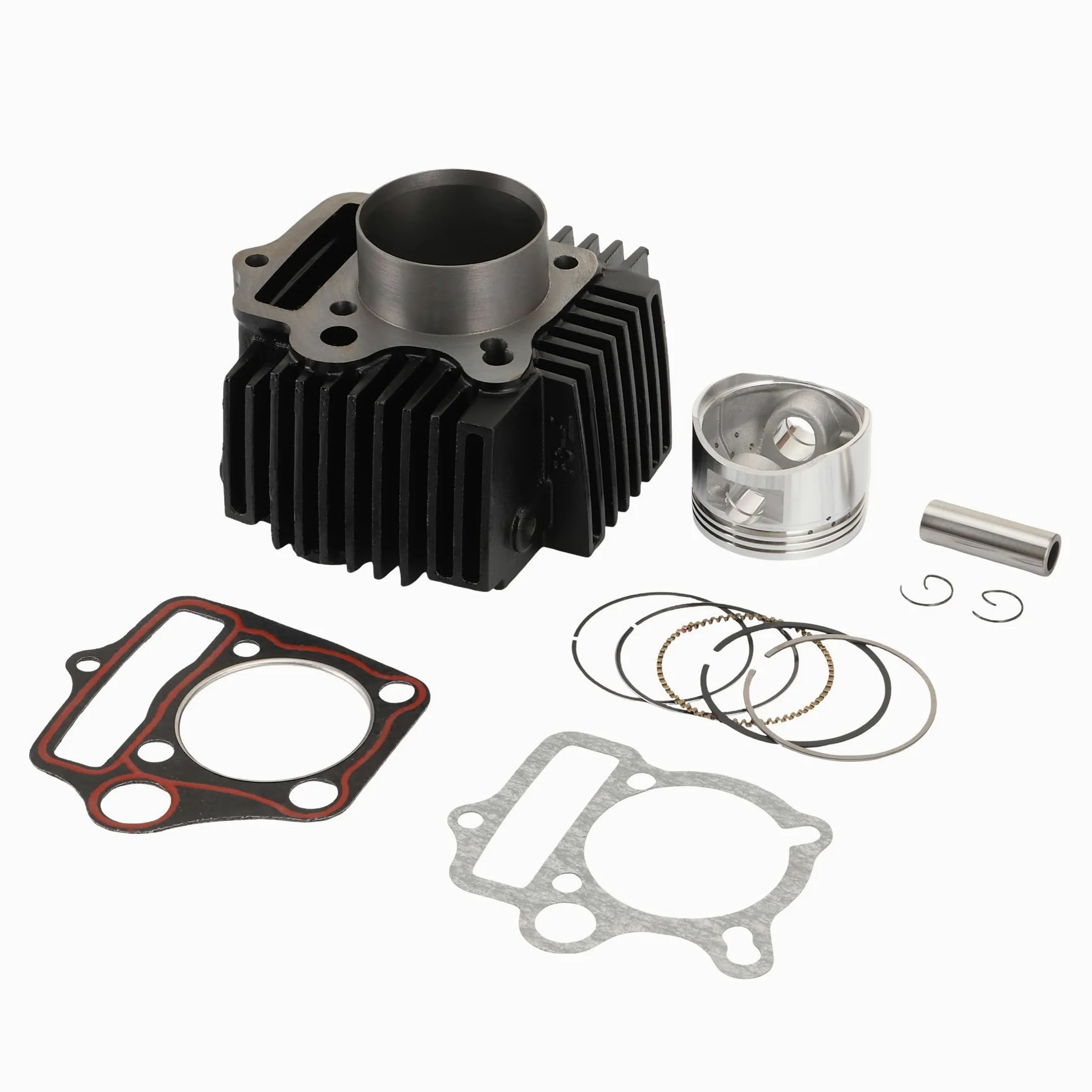 WOOSTAR 54mm Hierro Big Bore Cilindro con Pistón Kit Reemplazo para C90 JH90 C100 C110 CT100 JH110 DY110 QJ110-9 ZS110 152FMH 125cc Motocicleta Motor ATV Go Kart Dirt Pit Bike