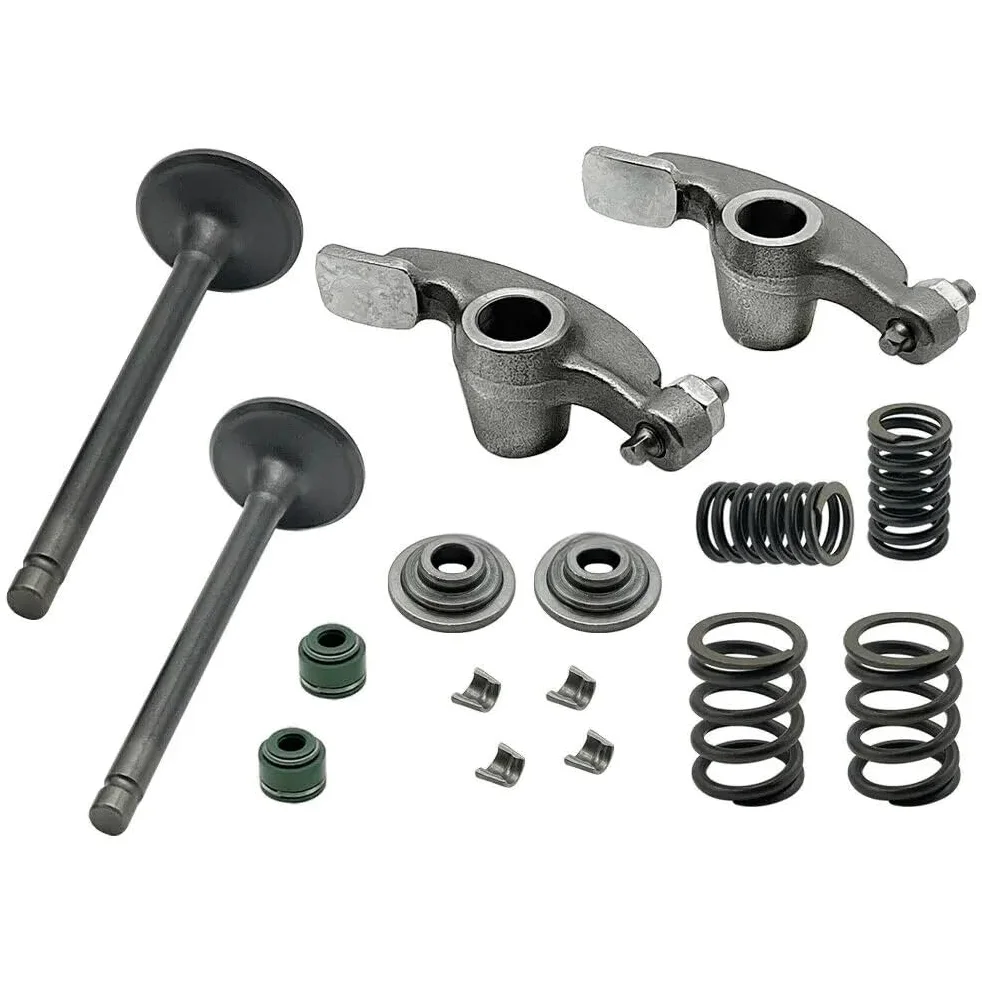 pieza distribución motor Compatible con Honda XR80R XR80 XR75 XL85S XL75 XR100 2X brazo basculante y válvulas de escape de admisión resorte varilla empujadora escape