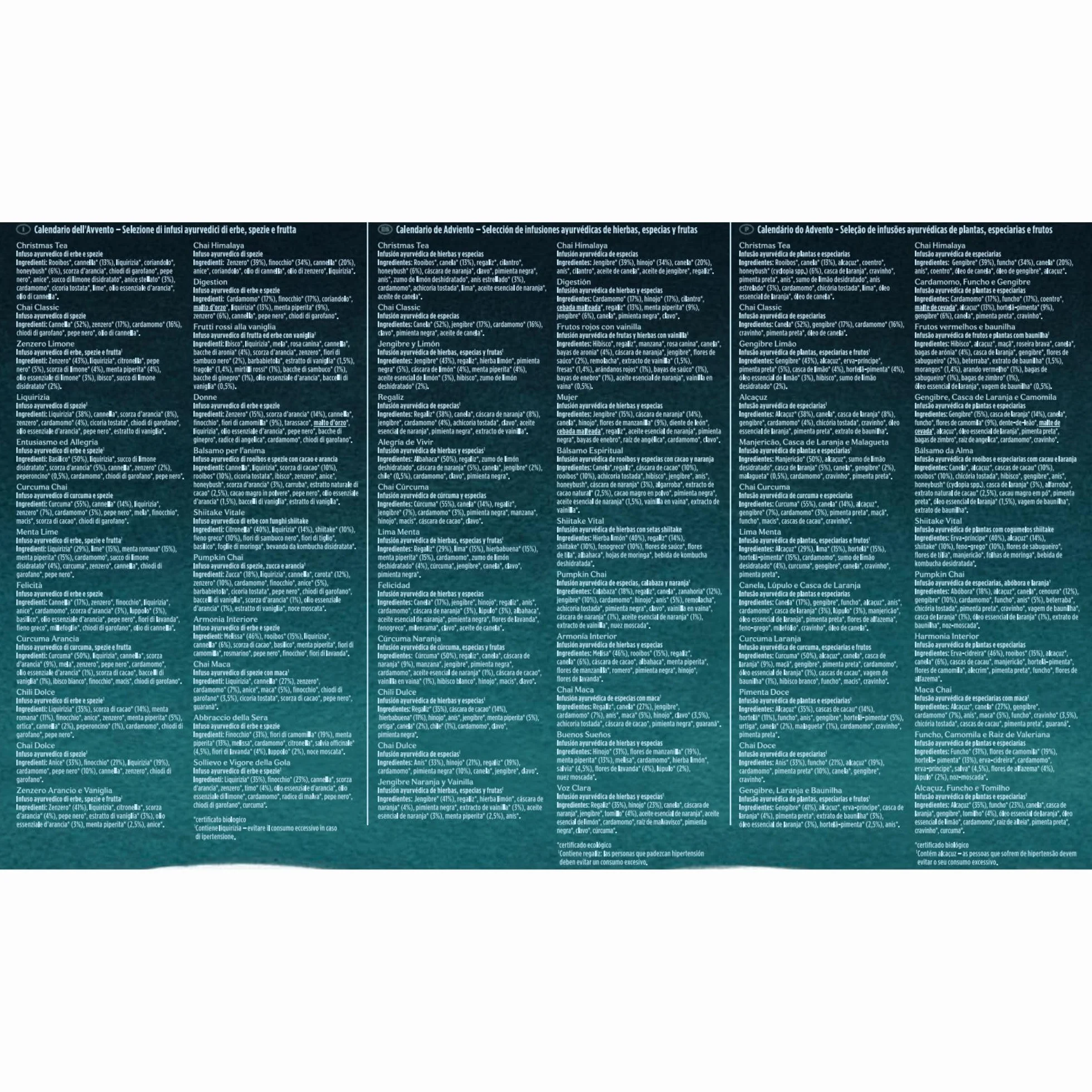 Yogi Tea Calendario de Adviento de Tés 2025 – 24 Variedades de Té Orgánico, 24 Bolsitas y Mensajes Inspiradores