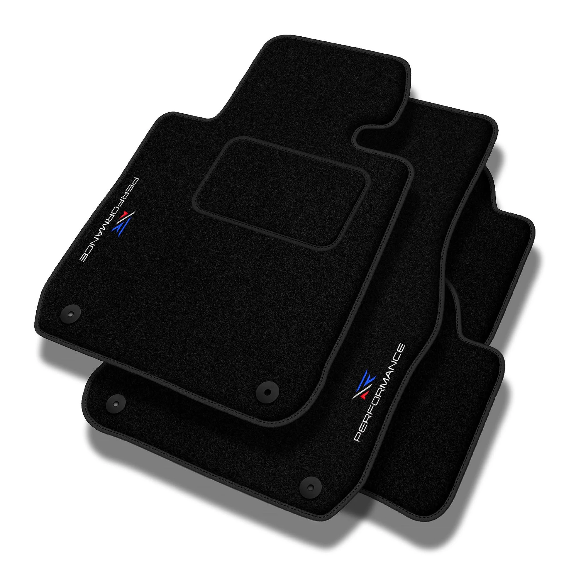 PERFORMANCE Alfombrillas coche velour para BMW Serie 5 E39 1995-2004 Standard Perforado azul blanco rojo Bordado CNC