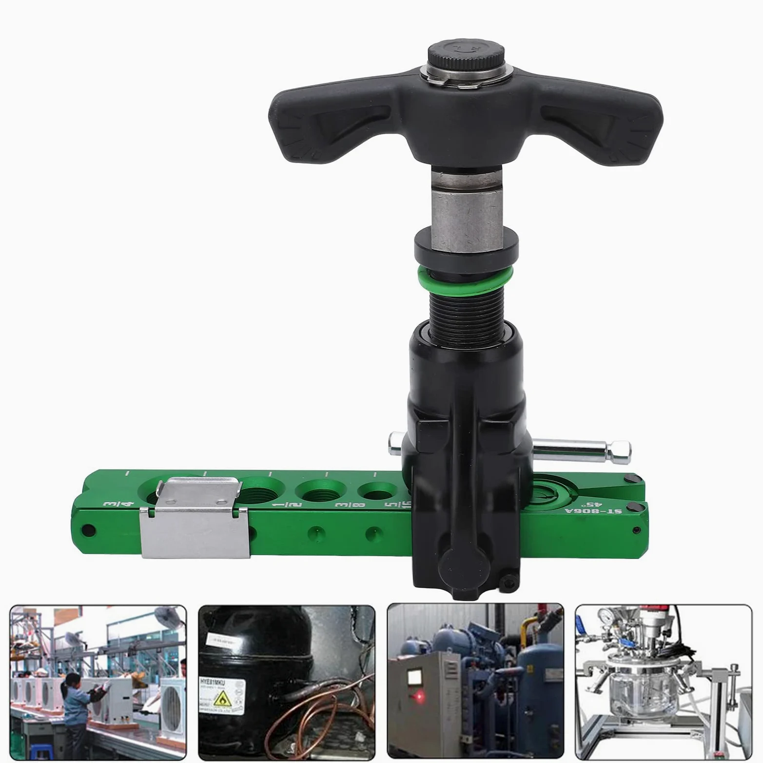 Ausla Herramienta de Abocardado de Cono Excéntrico de Aleación de Aluminio Expansor de Tubo de Trinquete Herramienta de Abocardado de Tubo Manual de 45 Grados para Usuarios de Reparación de Plomería