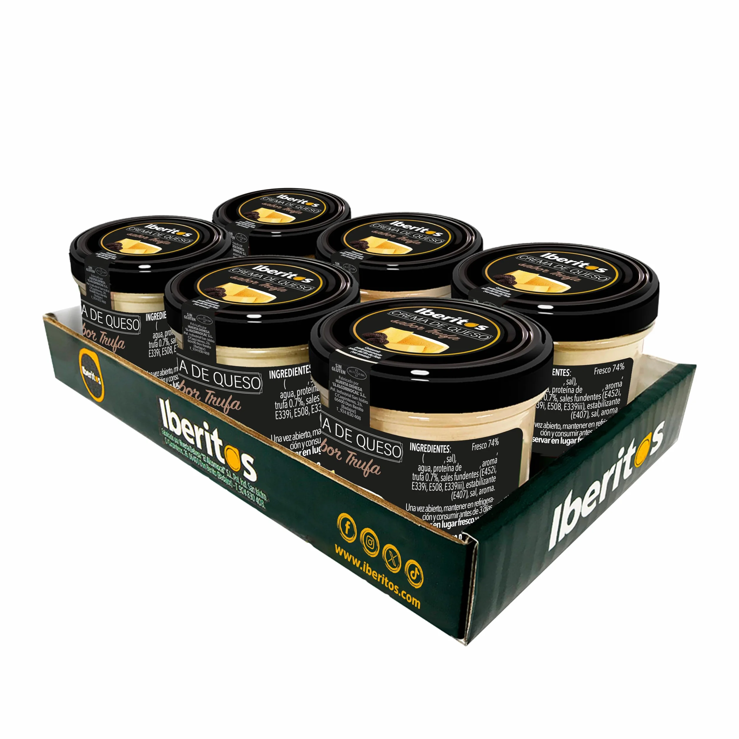 Iberitos Crema de Queso Sabor Trufa Monodosis 6x110g
