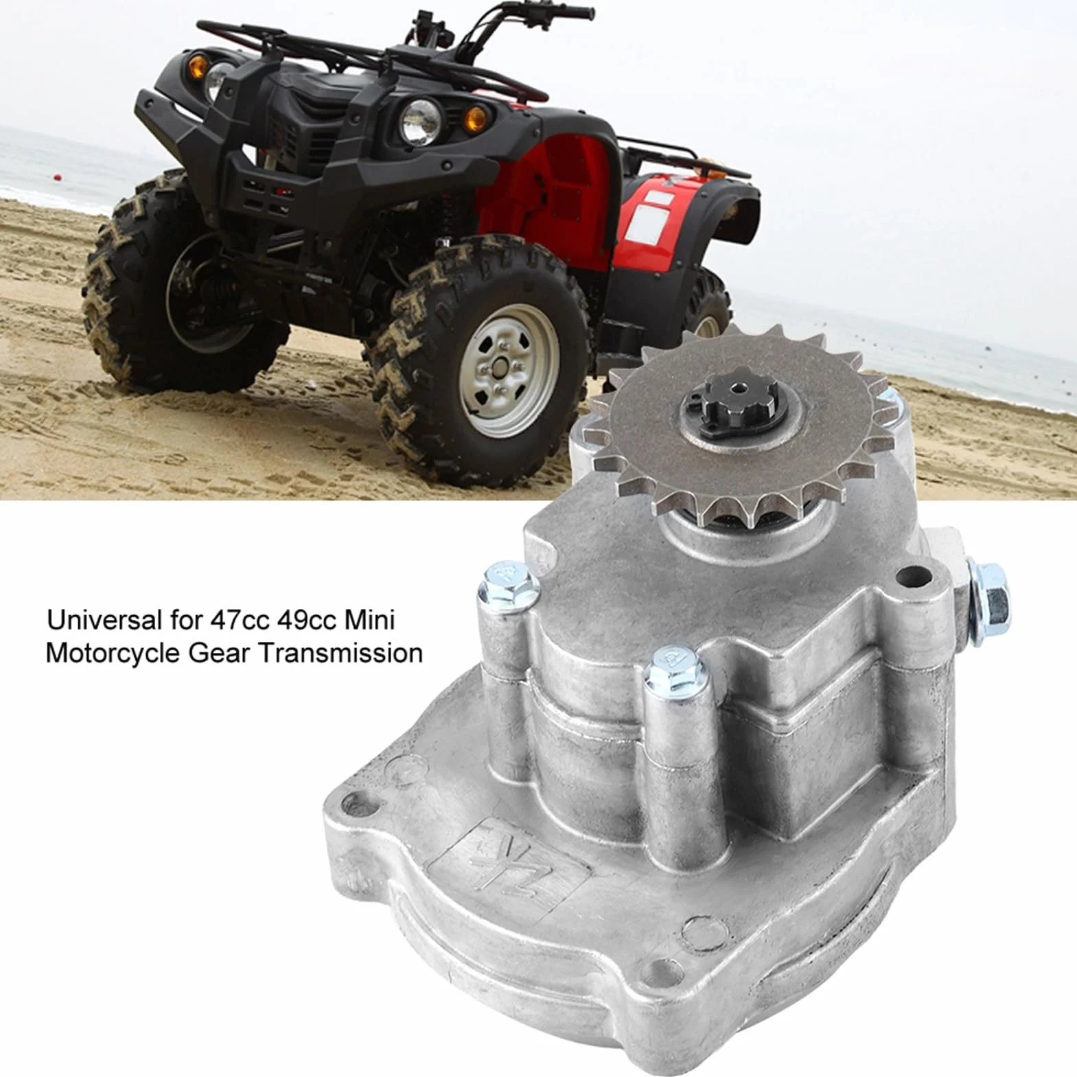 Caja de Engranajes de Transmisión de Motocicleta, Caja de Engranajes de Transmisión ATV, Caja de Transmisión de Reducción de Engranajes para Motor Mini ATV 20T 43-49 de 2 TIEMPOS
