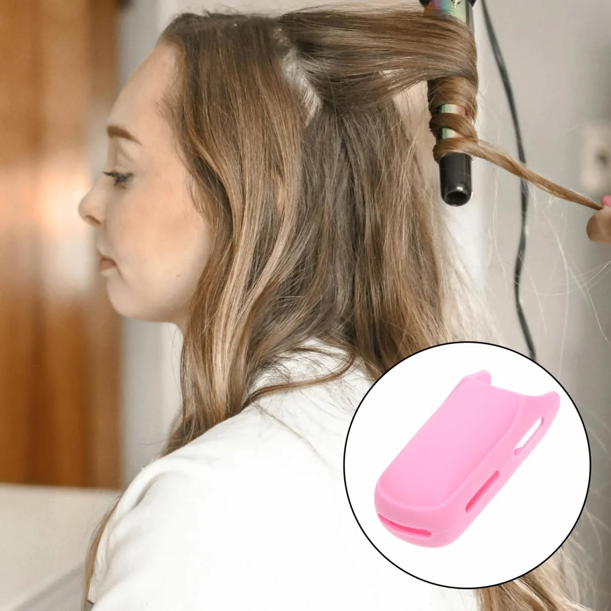 PACKOVE Manguito Aislamiento Rizador Pelo Plancha Funda Silicona Protectora Evita Quemaduras