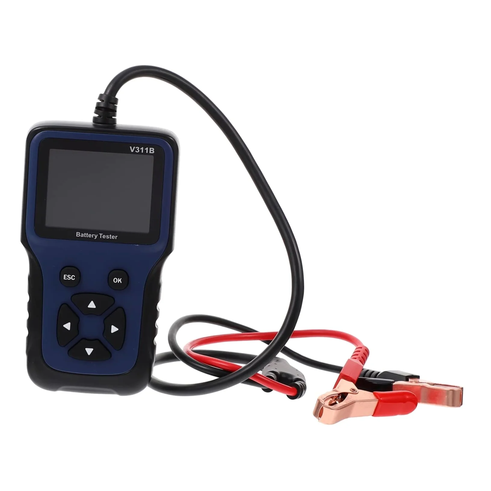 Comprobador de Batería de Coche 12 V de Plástico Pantalla | 9 Idiomas Seleccionables, Peso Ligero, Uso en Suministro de Coche, Analizador de Batería Automotriz