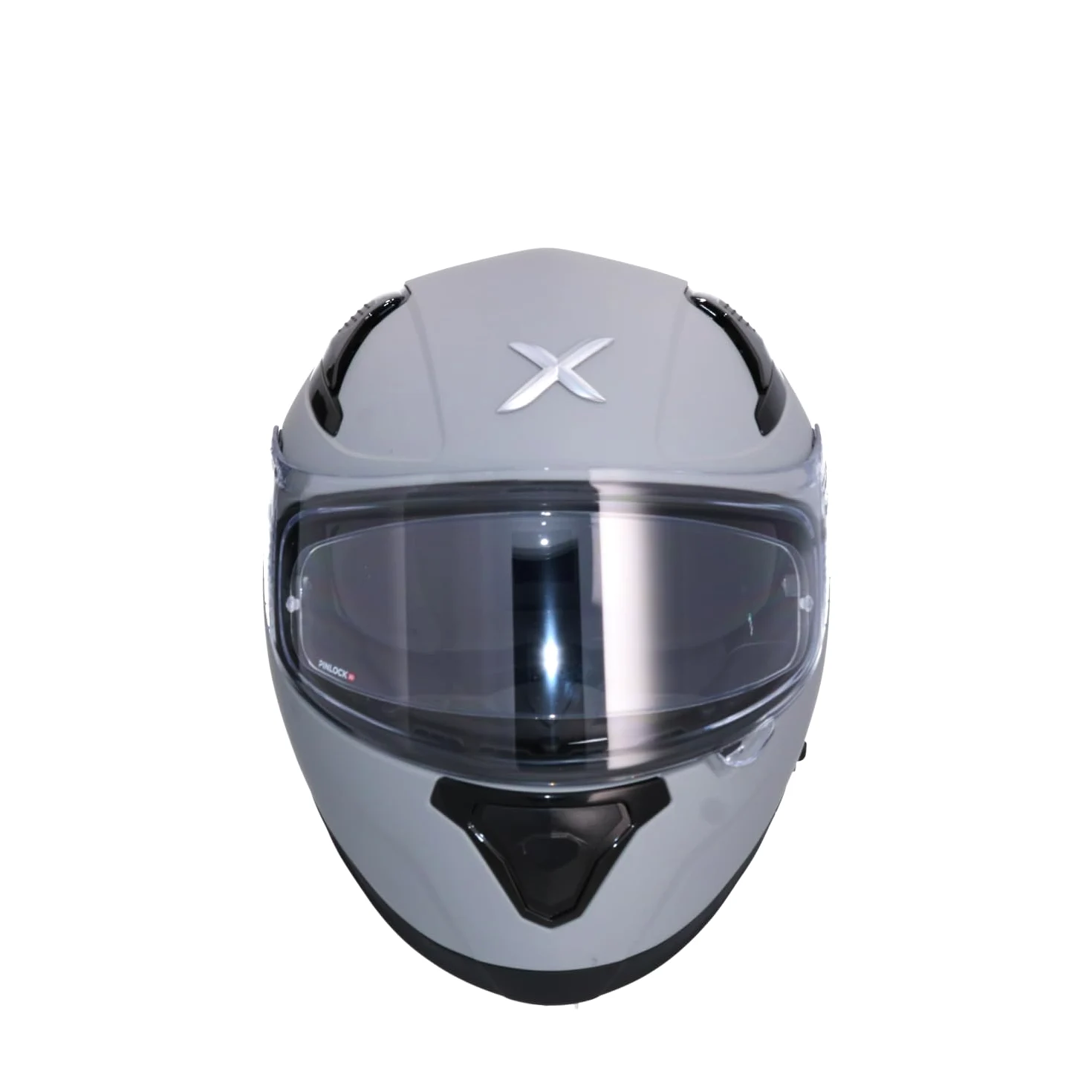 Casco AXOR Apex Solid Casco Integral de Moto Titanium Mate con Pantalla Extra y Lente Solar, Diseño Deportivo, Talla L