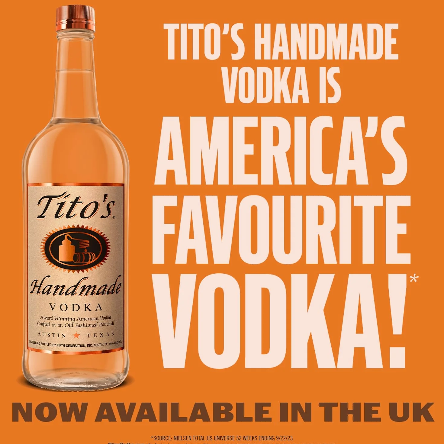 Tito's Handmade Vodka Artesanal Sin Gluten 700ml