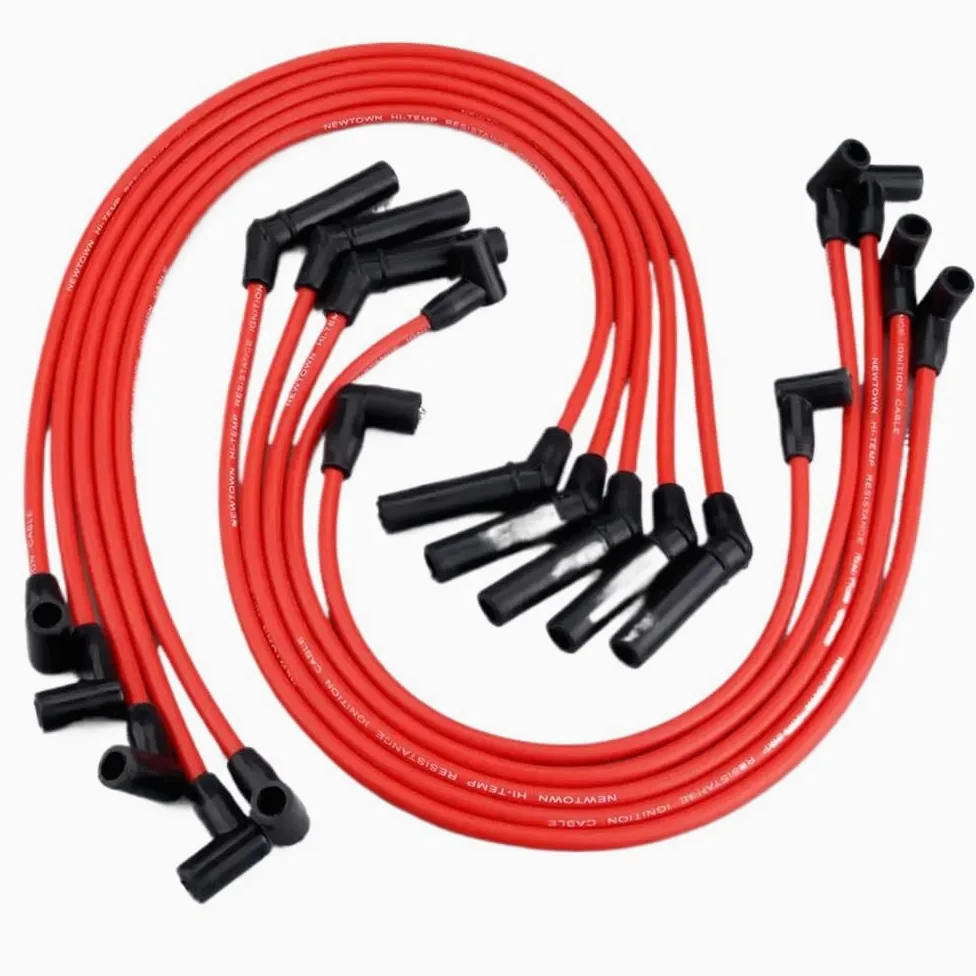 Kit de cables de encendido de bujía de 9 mm de diámetro compatible con motores Mustang 1964-1995 5.0L 5.8L V8 de bloque pequeño 302W