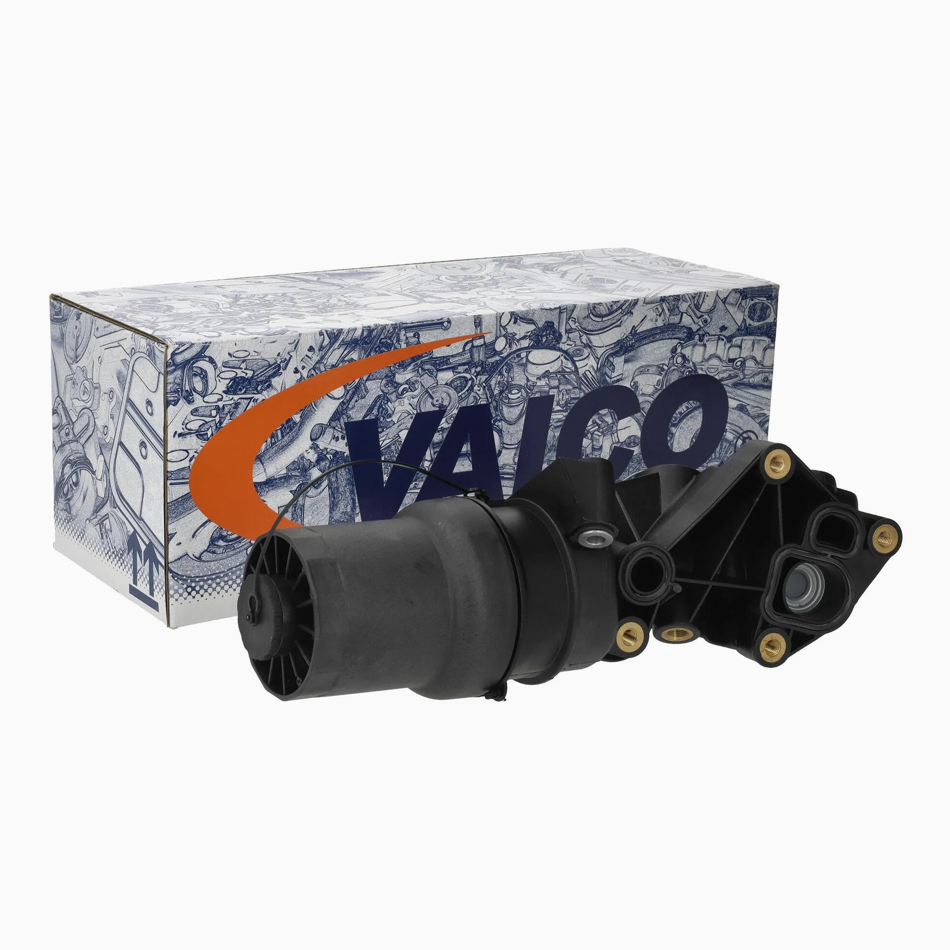 VAICO V10-5983 Caja del filtro de aceite Compatible con VW Golf 6 5K1 New Beetle Hatchback 9C1, 1C1, AUDI A3 Sportback 8VA, 8VF A3 Sportback 8PA Q3 8UB, 8UG