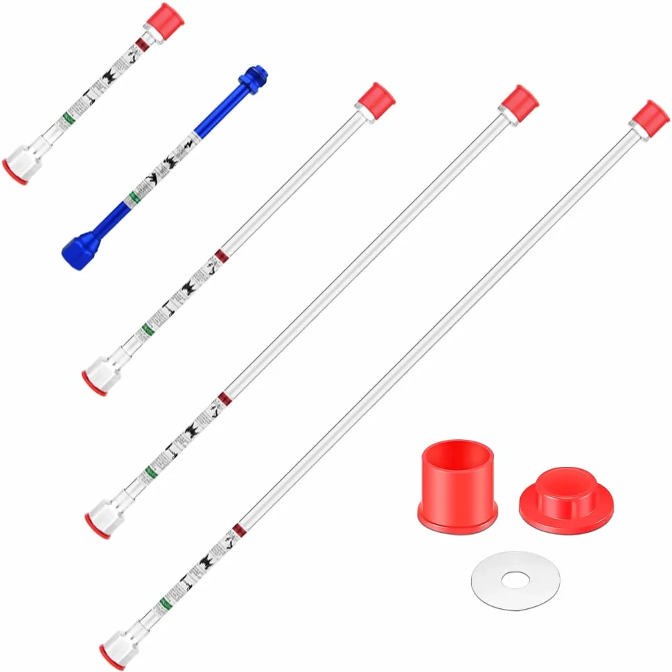 Juego de 5 postes de extensión, extensiones de punta de pistola de pulverización sin aire, poste de extensión de punta de pistola de pintura sin aire, para varita de pistola de pintura