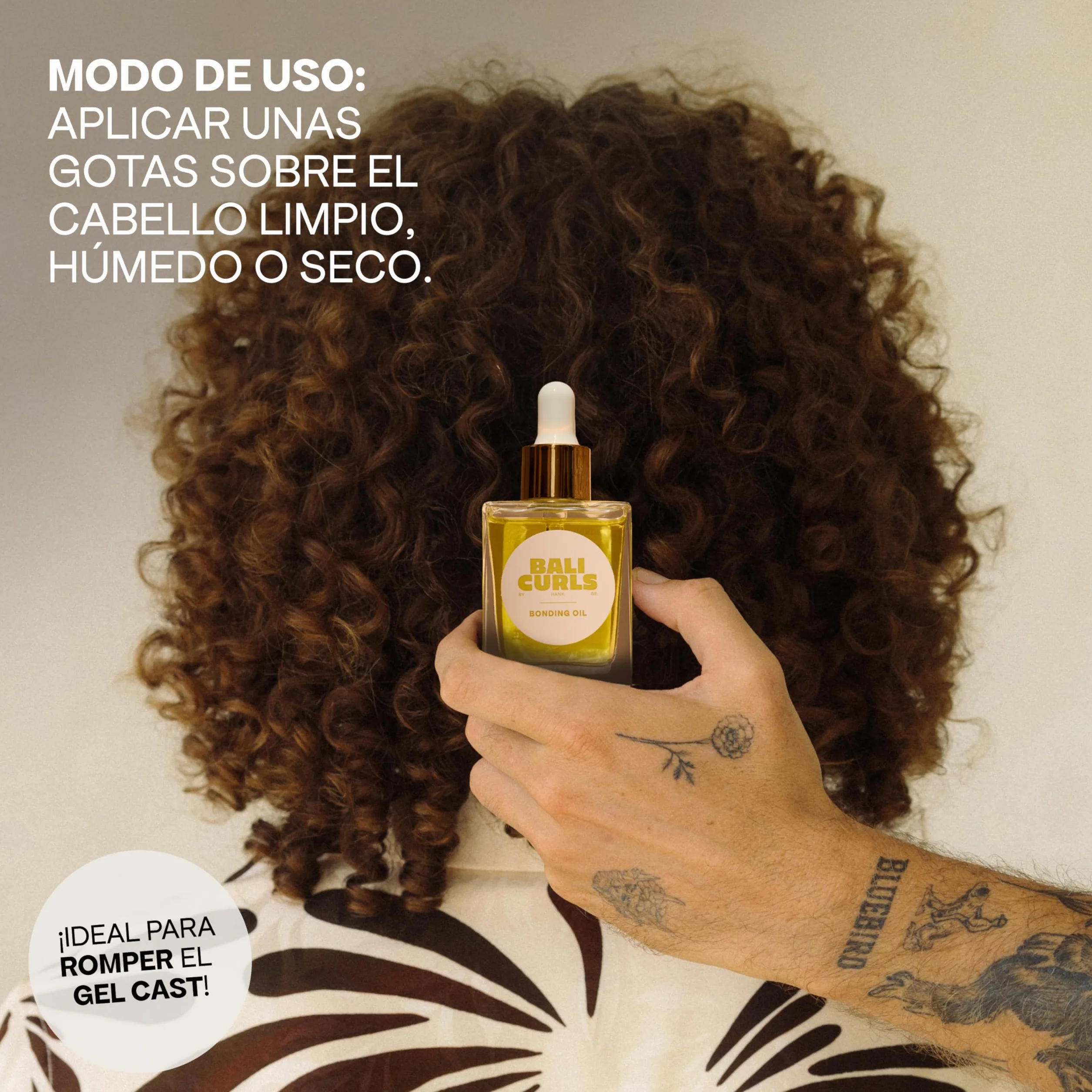 BALI CURLS Bonding Oil 30 ml - Aceite hidratante ligero sin siliconas para cabello rizado