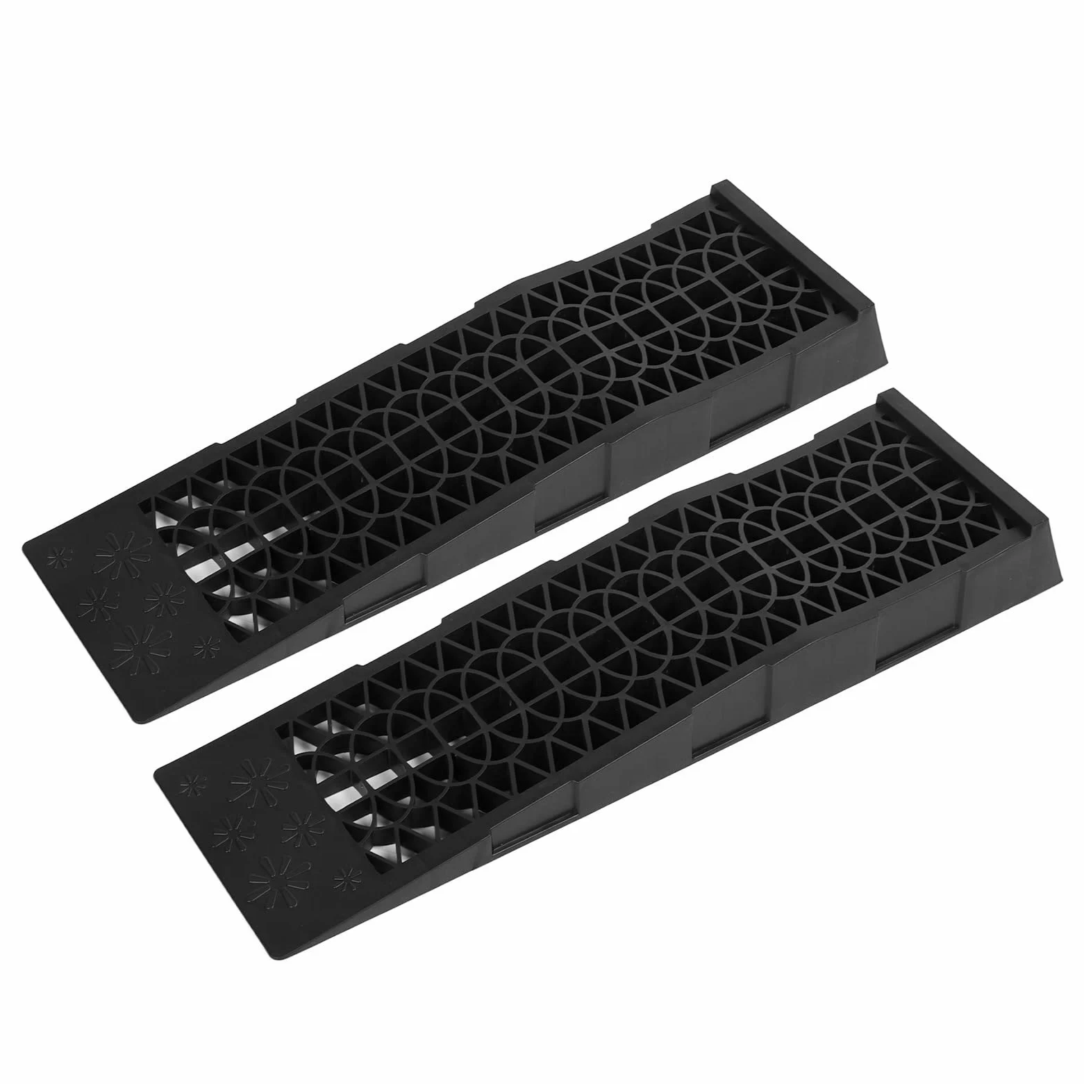 Rampas para Automóviles de 4,400 Libras de Capacidad, Resistentes para Mantenimiento de Neumáticos y Motores, 2 Rampas de Plástico Liviano de Perfil bajo, 27,6 X 7,9 X 3 Pulgadas