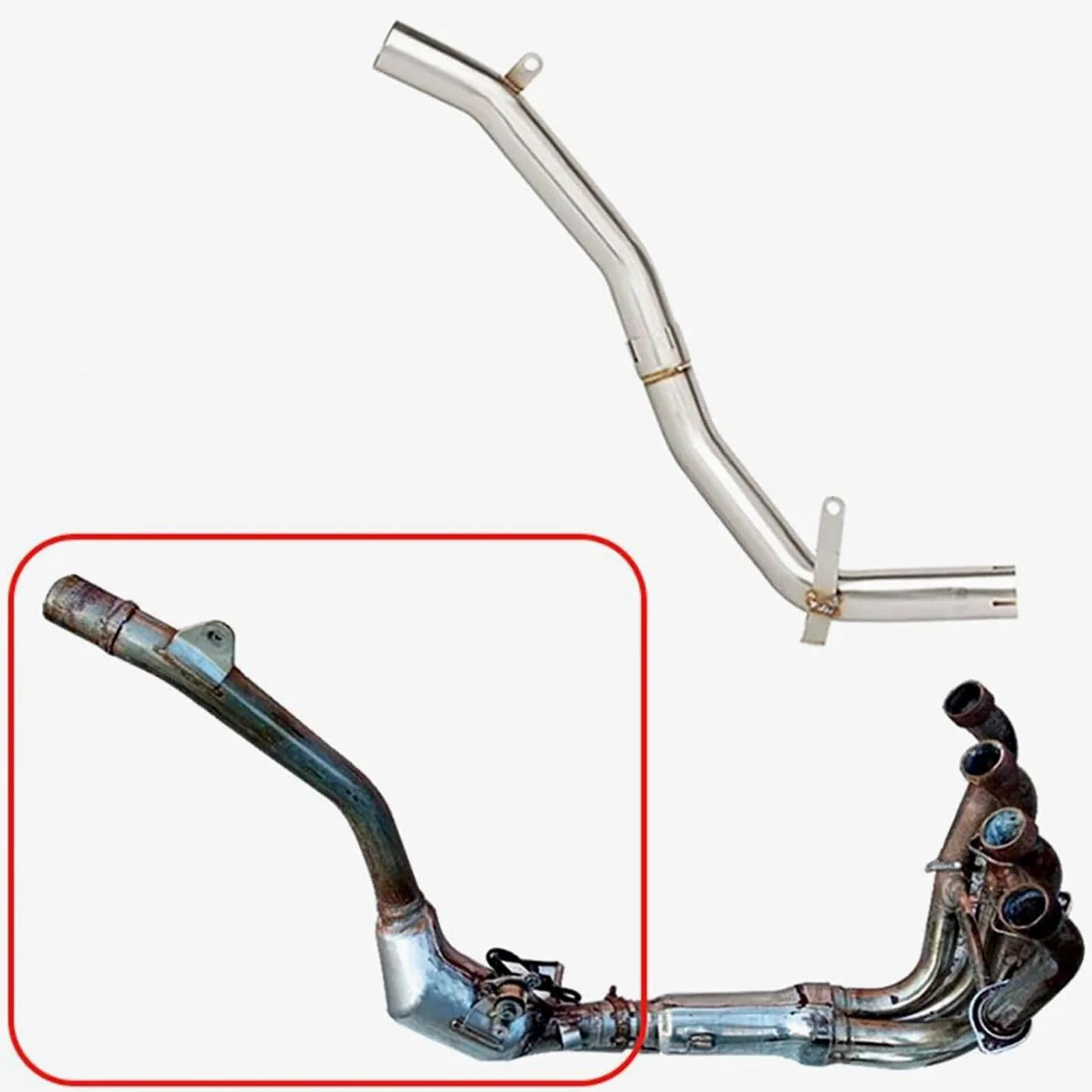 Genérico Silenciador de Escape Silenciador De Escape Motocicleta para Suzuki GSR600 BK600 GSR 600 (2006, 2007, 2008, 2009, 2010 Y 2011)