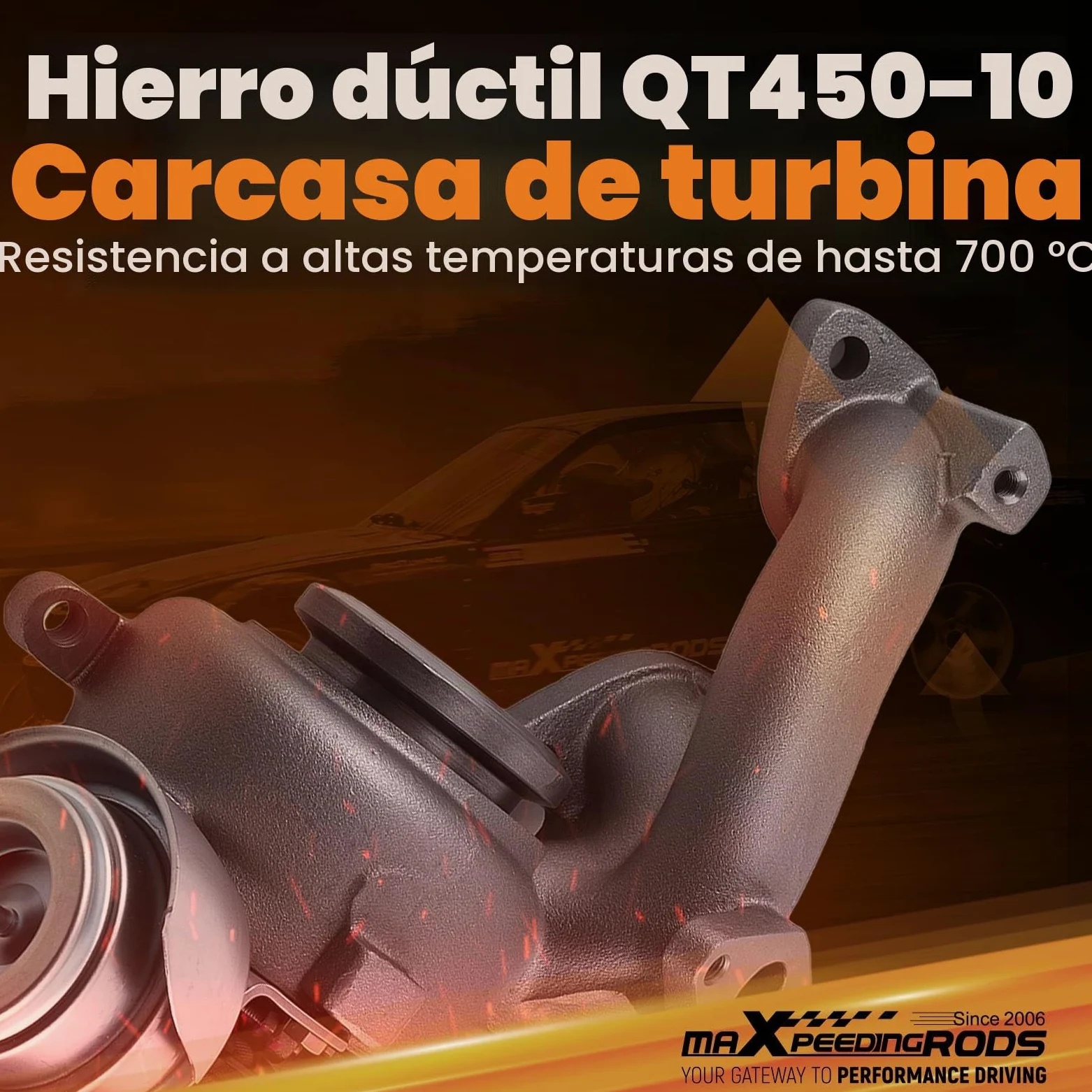 maXpeedingrods Turbocompresor GT1749V 724930- para 2.0TDI Motor BKD/AZV/BKP, Turbo 136/140CV para Seat Altea Leon Toledo para Audi A3 para VW para Skoda 03G253019A 03G253014H 03G253010J