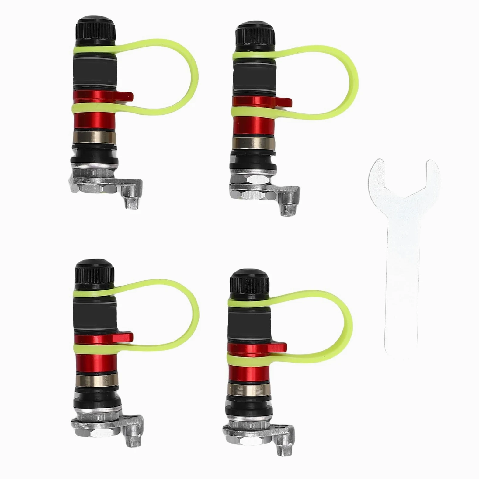 FTVOGUE Kit de Desinflador de Neumáticos de 4 Piezas, Válvula Desinfladora de Neumáticos, Válvula Desinfladora de Presión de Neumáticos, Desinflador de Núcleo para Todoterreno,