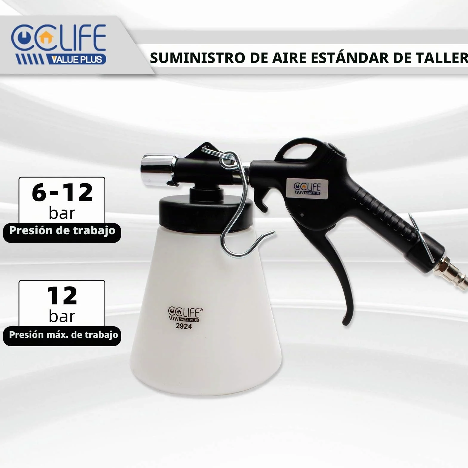 CCLIFE 0,75L Purgador Frenos Coche Aire Comprimido, con 1L Dispensador