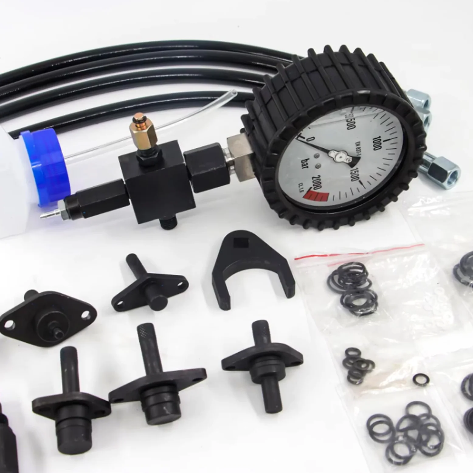 Common Rail - Kit de probador de presión de bomba diésel de alta presión, incluye prueba de tubería de inyección en blanco para pruebas de fugas de inyectores