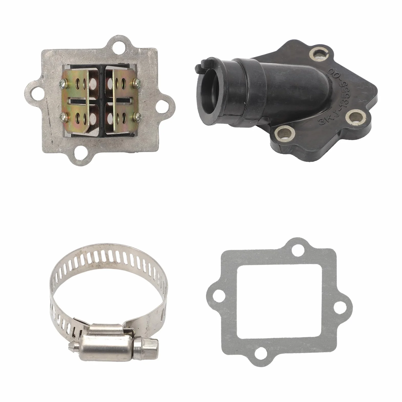 Bloque de membrana de repuesto + colector de aspiración + juntas Set para scooter Aerox Nitro Aprilia SR50, material de goma