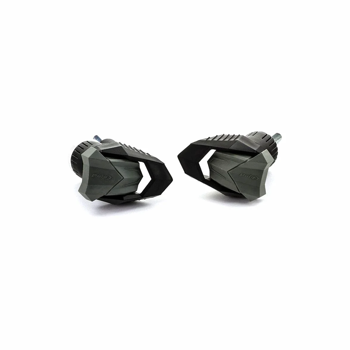 Puig 20457N Protectores de Motor R19 on topes de nylon y diseño compacto para protección integral del chasis y motor, Negro