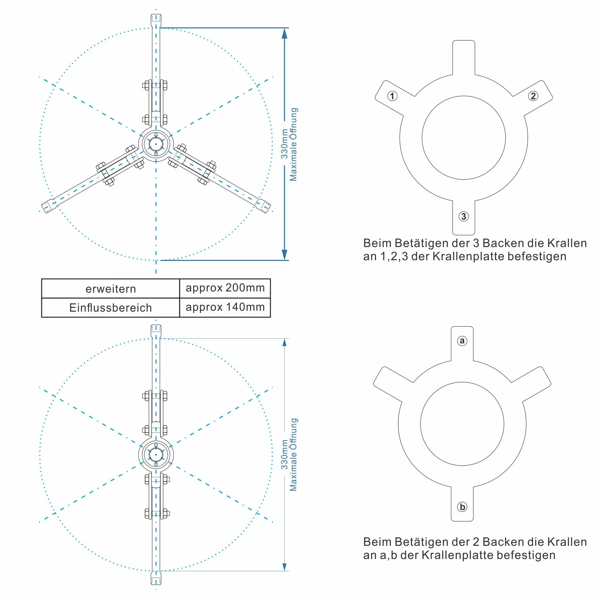 AMZCNC Extractor de cojinetes hidráulico Integral 5T hidráulico Kit de extractor de polea de cigüeñal para cubos/bridas/engranajes/rodamientos (5 toneladas de fuerza de tracción)