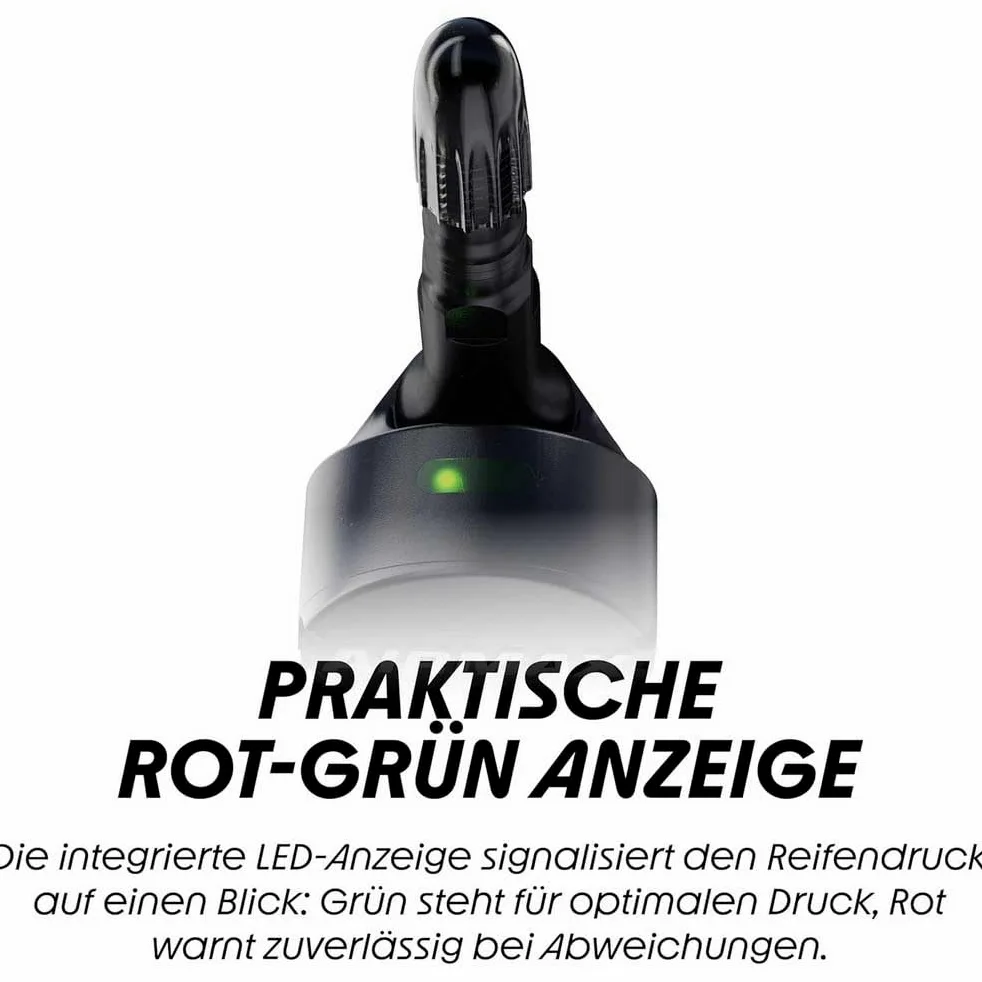 Schwalbe Airmax Smart Bike Sensor – Sistema de control de presión de neumáticos para válvulas SV-Tubeless Tubeless Mangueras con vástago roscado SV – Valve Clik Valve – Medidor de presión de