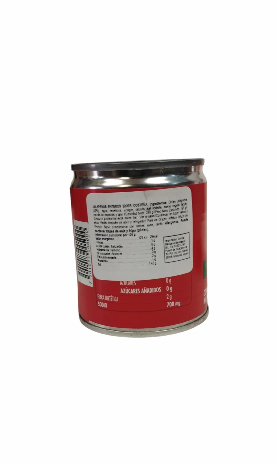 LA COSTEÑA JALAPEÑOS ENTEROS 220 g