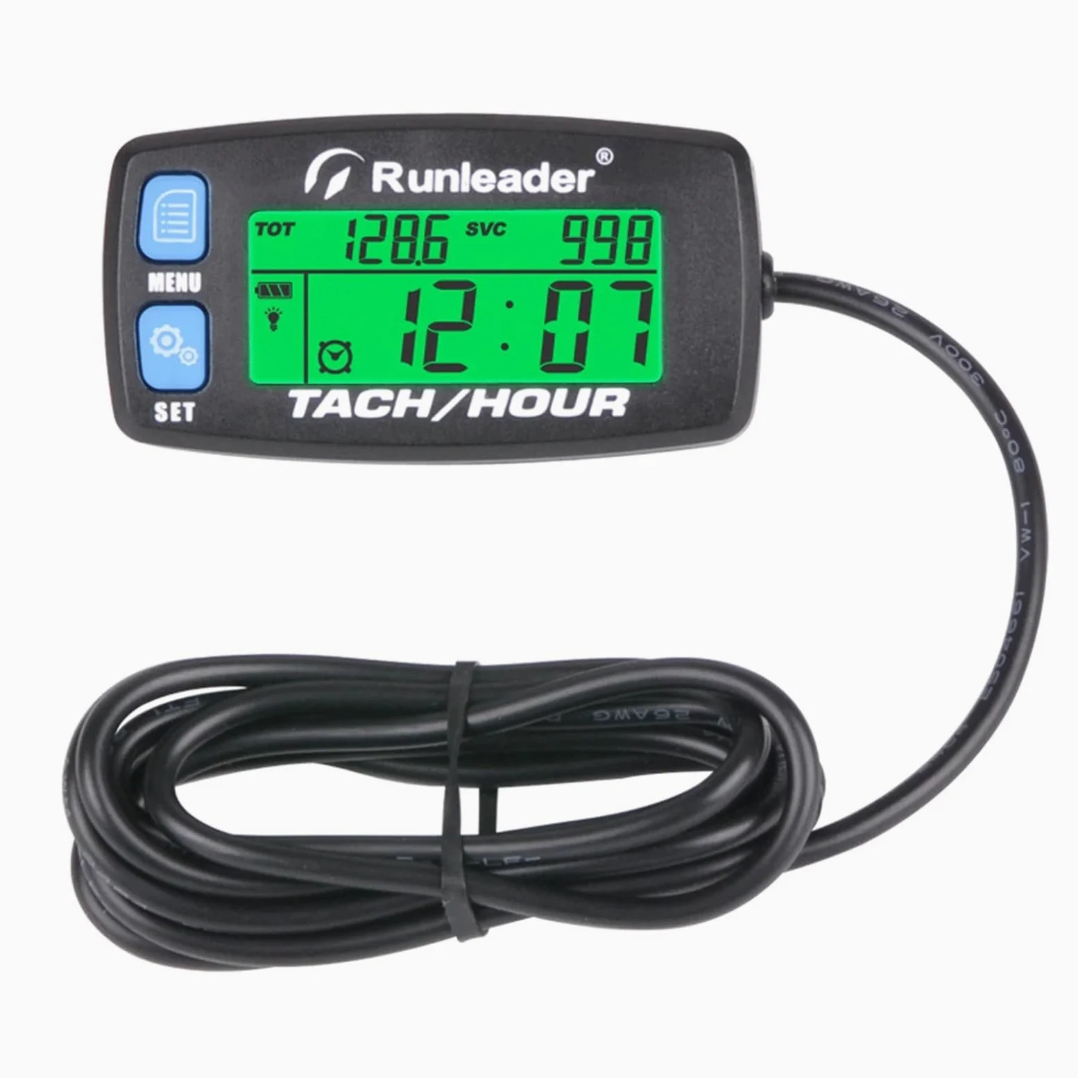 Tacómetro Odómetro Motocicleta Tacómetro con Alerta De RPM, Contador De Horas Reiniciable, Retroiluminado, Recordatorio De Mantenimiento para Motores De Gasolina, Motocicletas, Vehículos Todo Terreno