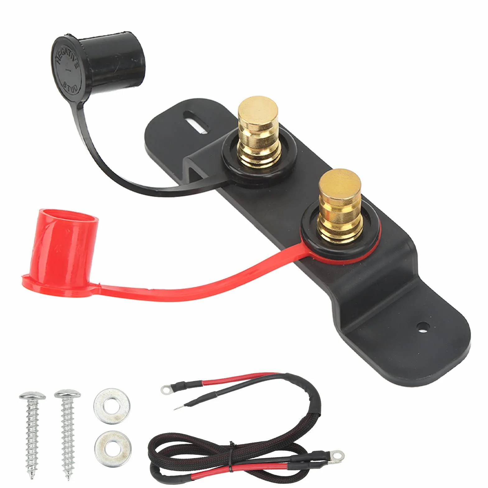 Terminales de puente de batería Torvex, terminales de carga de postes de arranque remoto con cable de calibre 4 para UTV ATV coche camión RV tractor barco