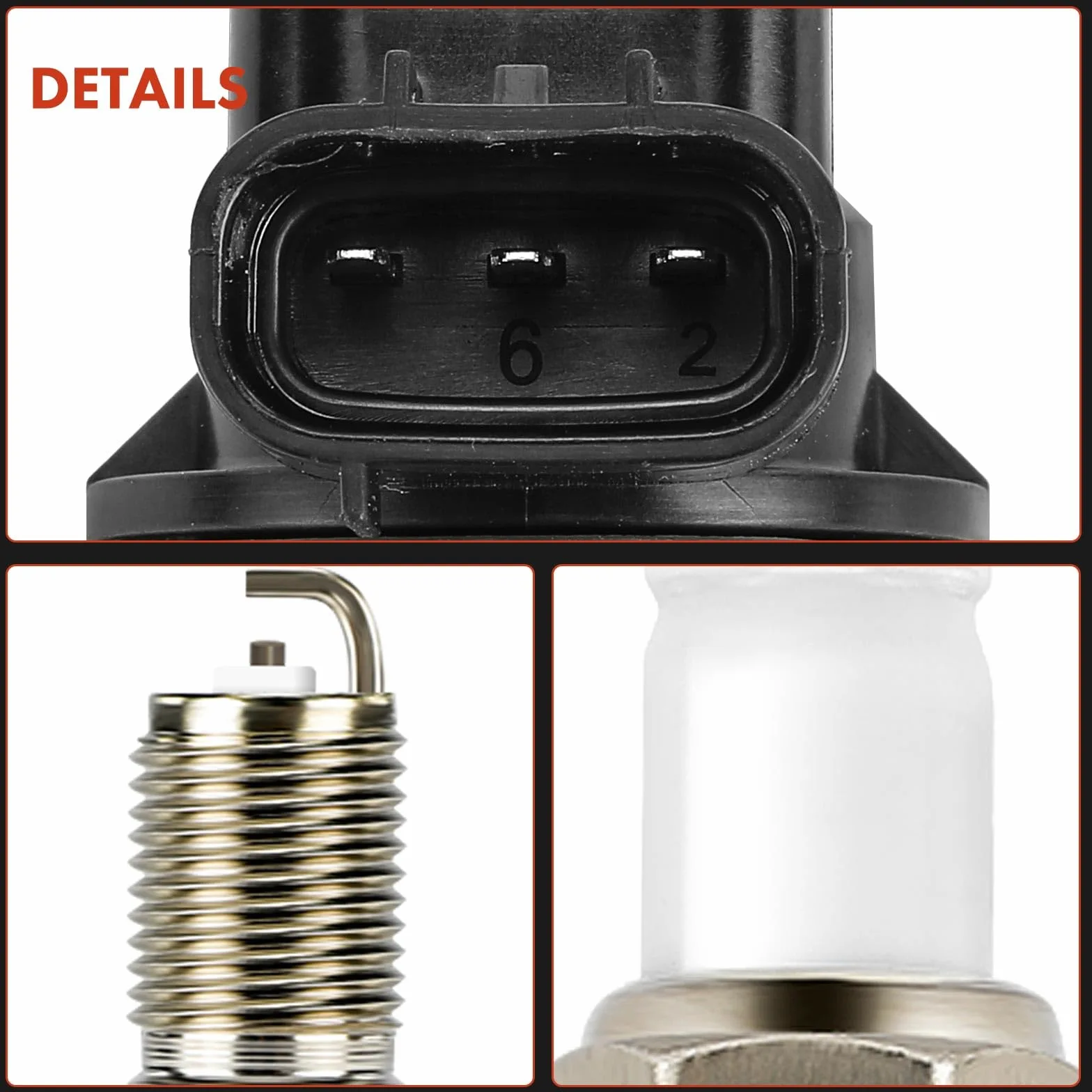 Frankberg 4 bobinas de encendido + 4 bujías de 3 Polos 3340051K51 | Compatible con: Grand Vitara II JT TD TE, Kizashi FR, SX4 EY G.Y, Swift IV FZ NZ
