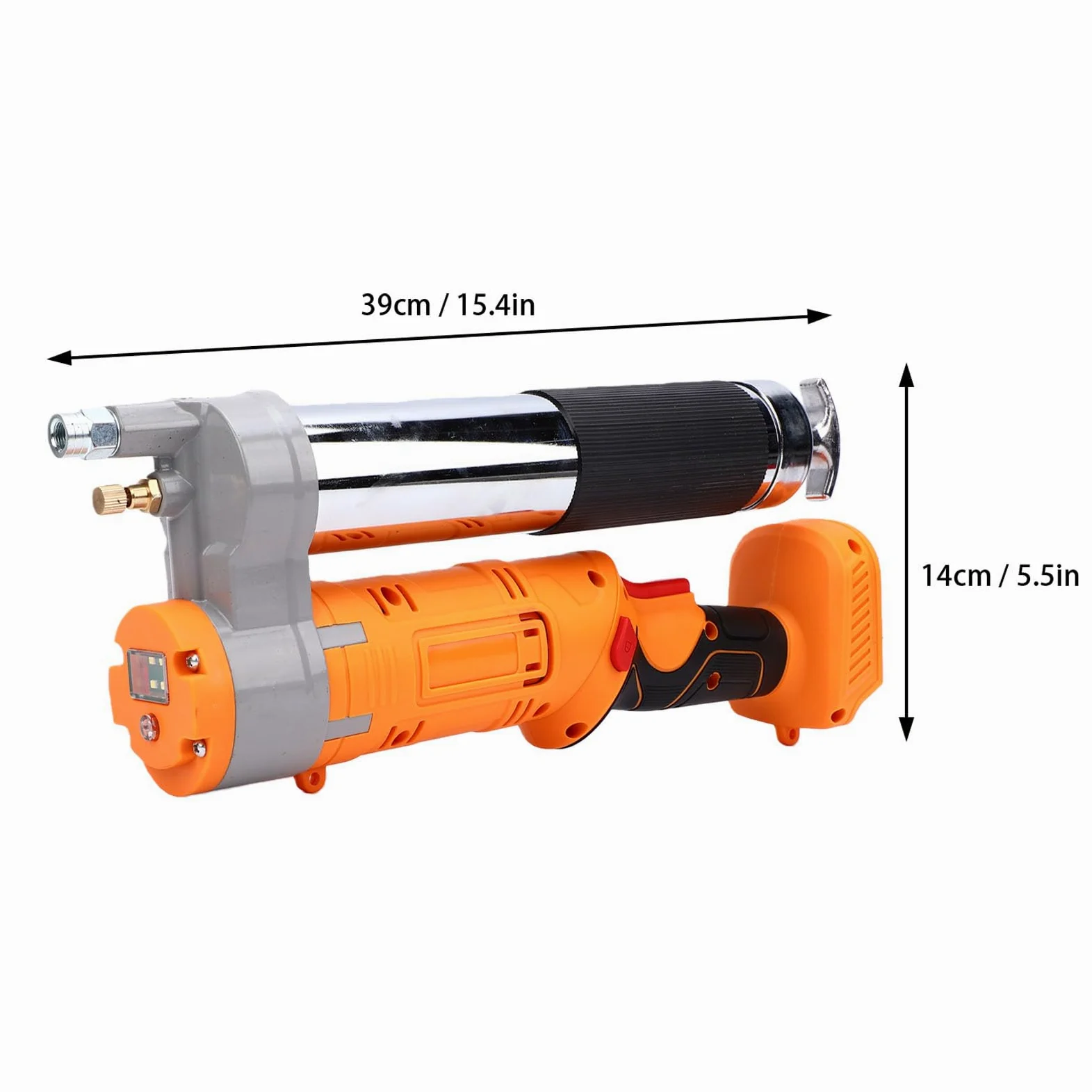 Pistola de Engrase Inalámbrica, Giratorio 2 en 1, de Carga Dual, Bomba de Engrase Eléctrica de 8000-12000 PSI con Manguera de 39,4 Pulgadas para Maquinaria Agrícola Automotriz