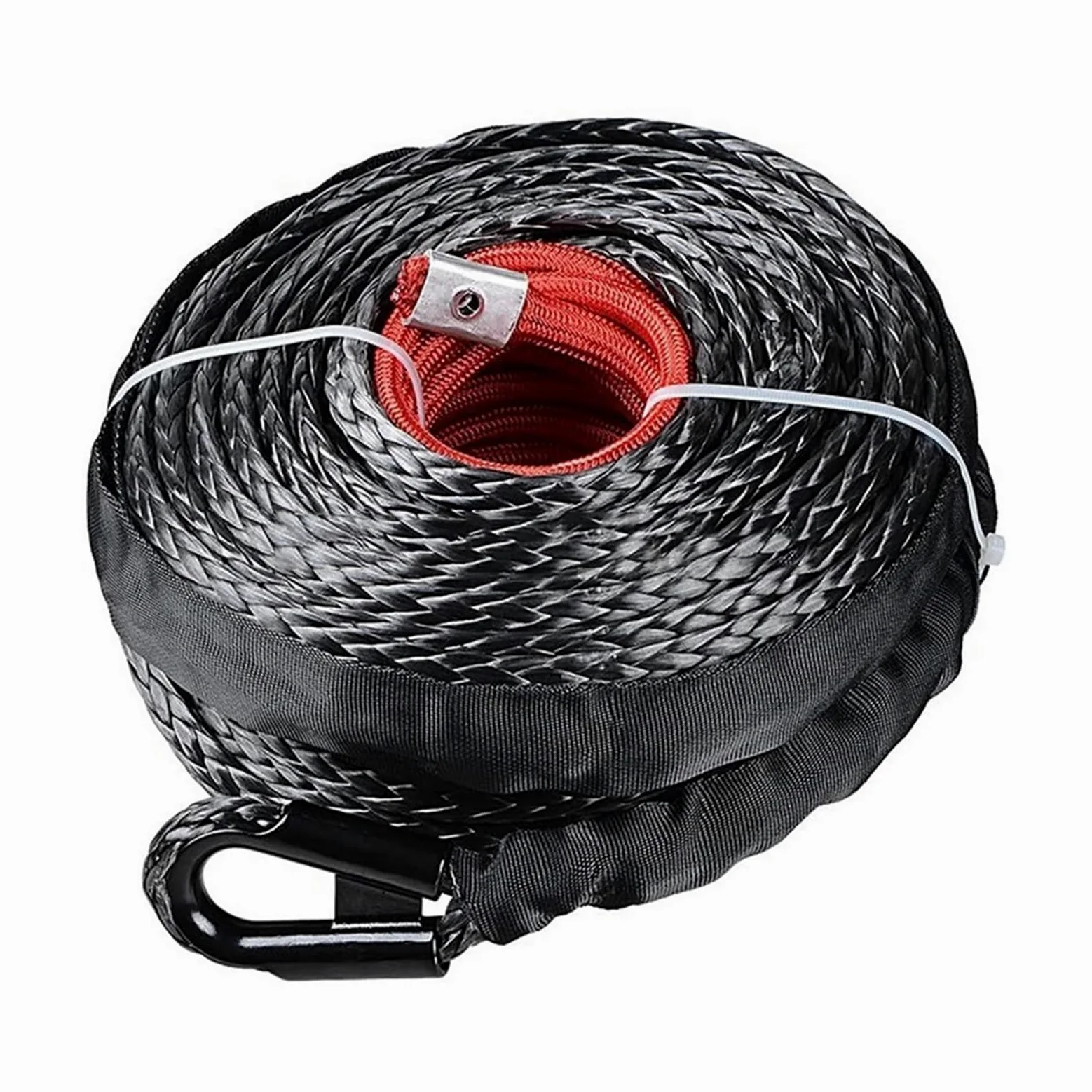 Cuerdas para Remolque, Cable de Cuerda de cabrestante con Funda, Cuerda de Remolque sintética de 9,5mm, Cuerda de Mantenimiento de Lavado de Coche de 29m for ATV UTV Todoterreno(9.5mm x 23M)