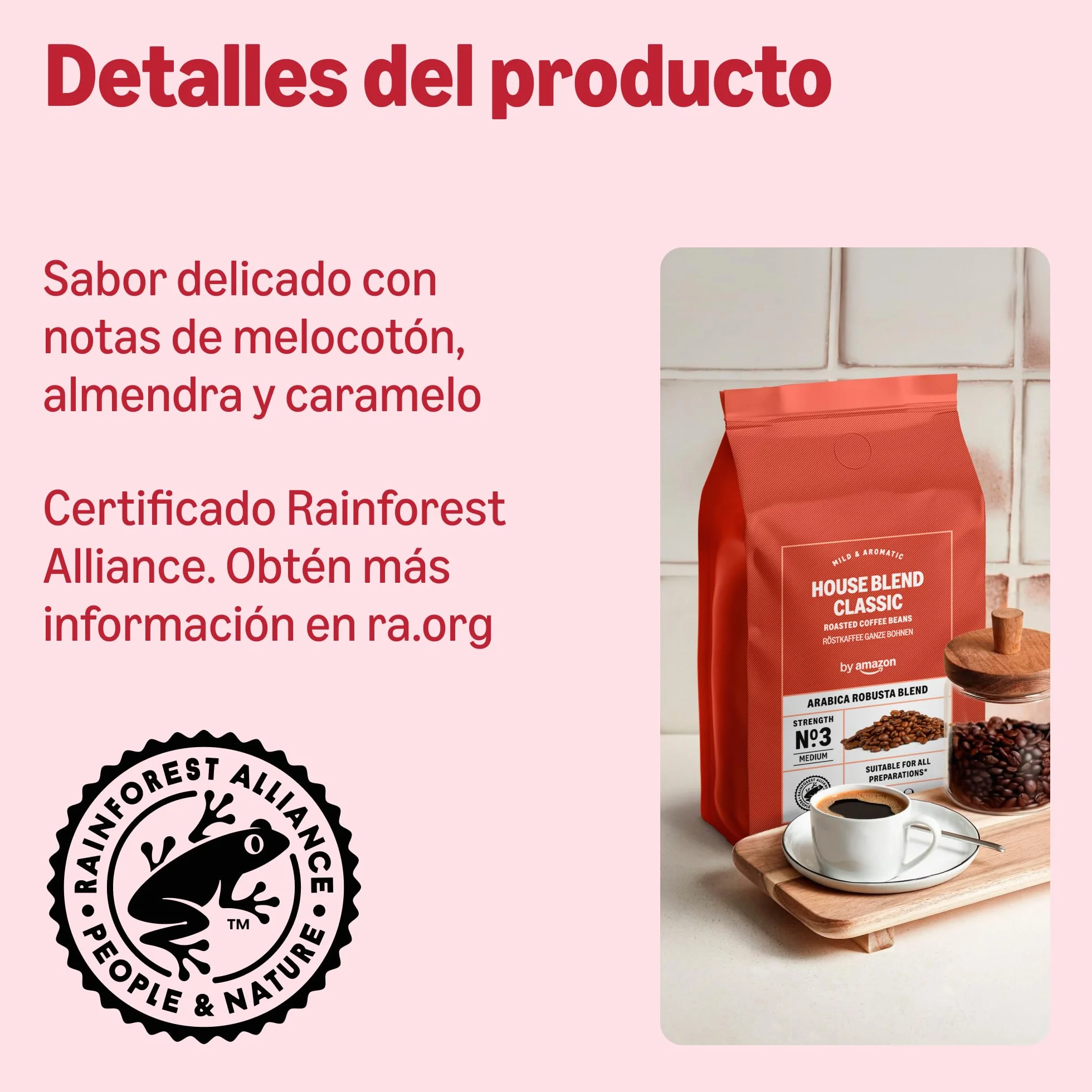 Amazon Houseblend Classic Mezcla De Arábica Y Robusta Café En Grano De Tueste Natural 1kg