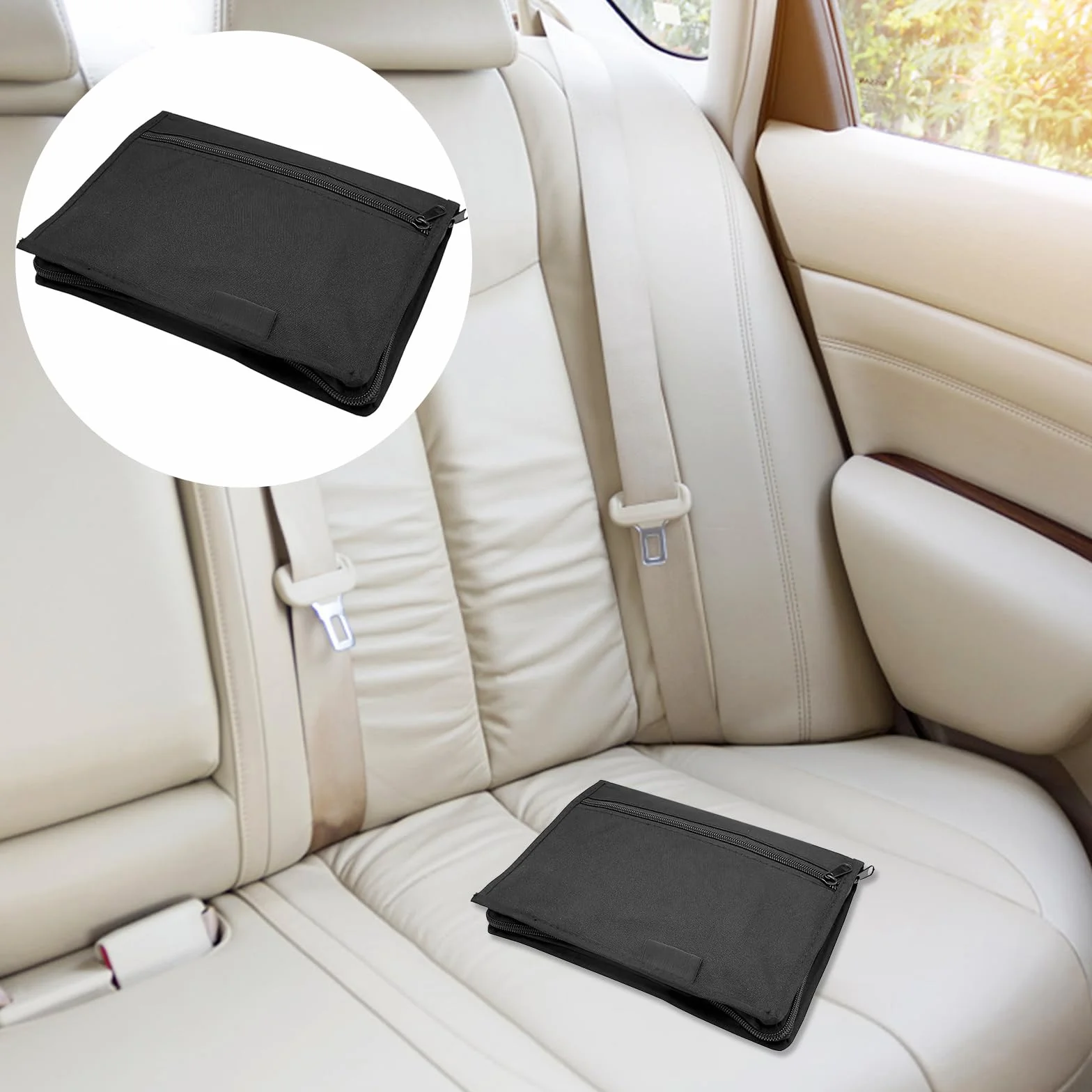 Carpeta Para Documentos A5, Organizador de Compartimento Para Guantera de Coche, Organizador de Guantera de Coche, Adecuada Para Cartera, Tarjeta de Aparcamiento, Soporte Para Gafas de Sol, Tarjeta de