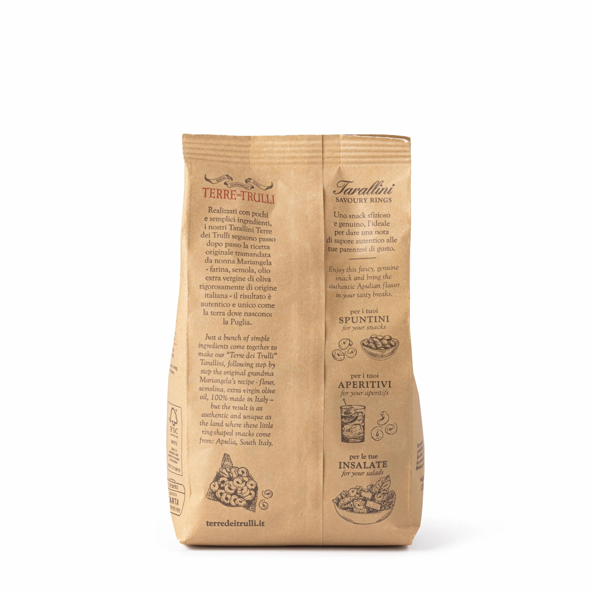 Tarallini integral de Apulia 5 x 230 g