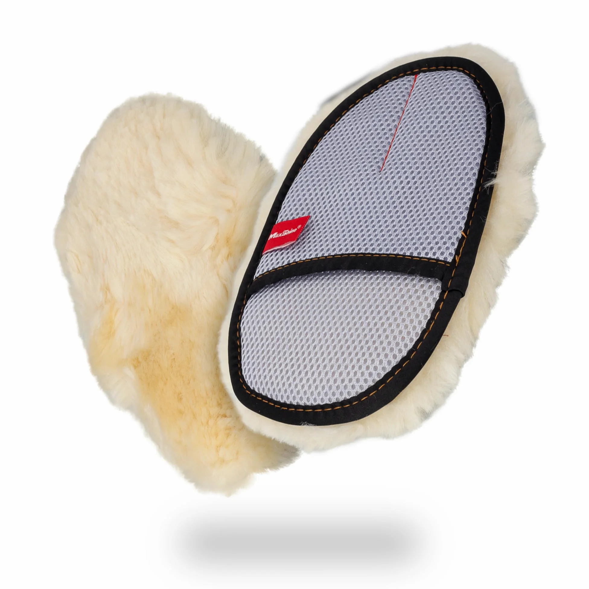 Maxshine Guante de lana de piel de oveja premium, guantes de lana de corderos reales para lavado de coche, almohadilla de lavado de piel de cordero ultra suave