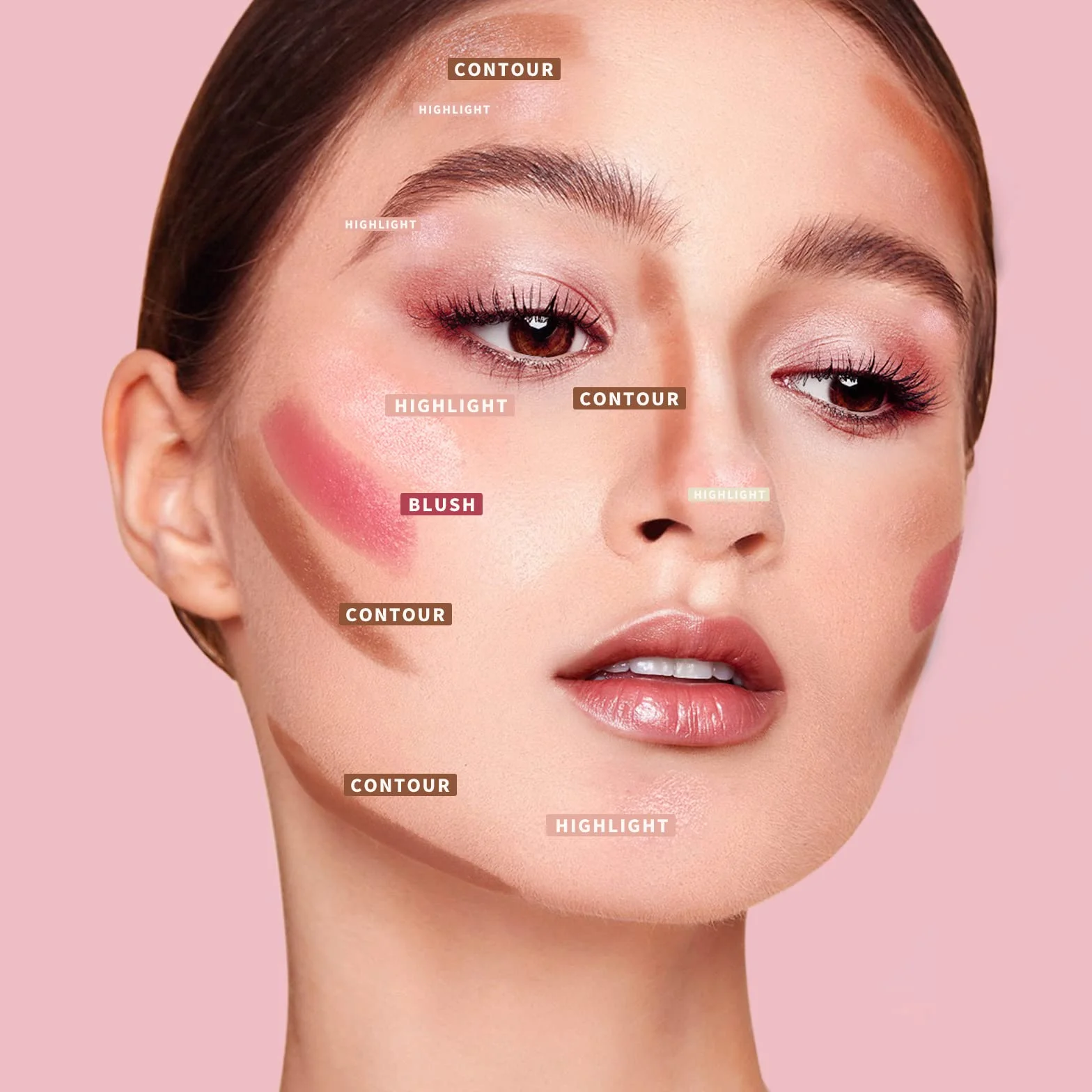 KIMUSE Juego De Barras De Maquillaje, Creamy Stick Blush, Contourstick & Iluminador