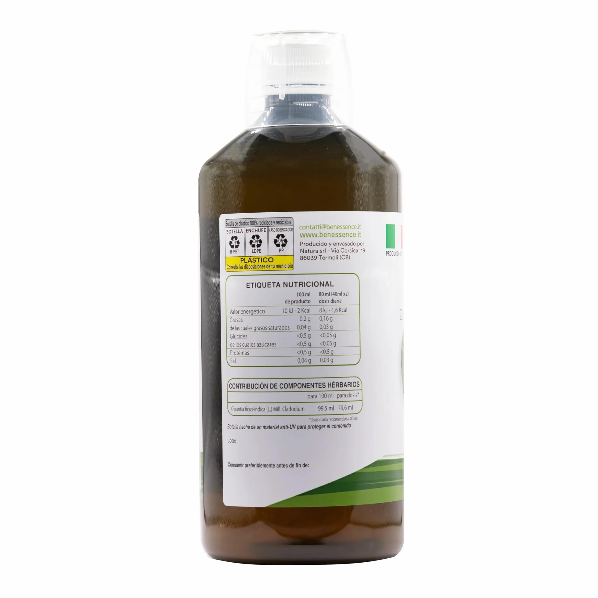 Benessence Nopal Zumo de higo chumbo 99,5% 1L