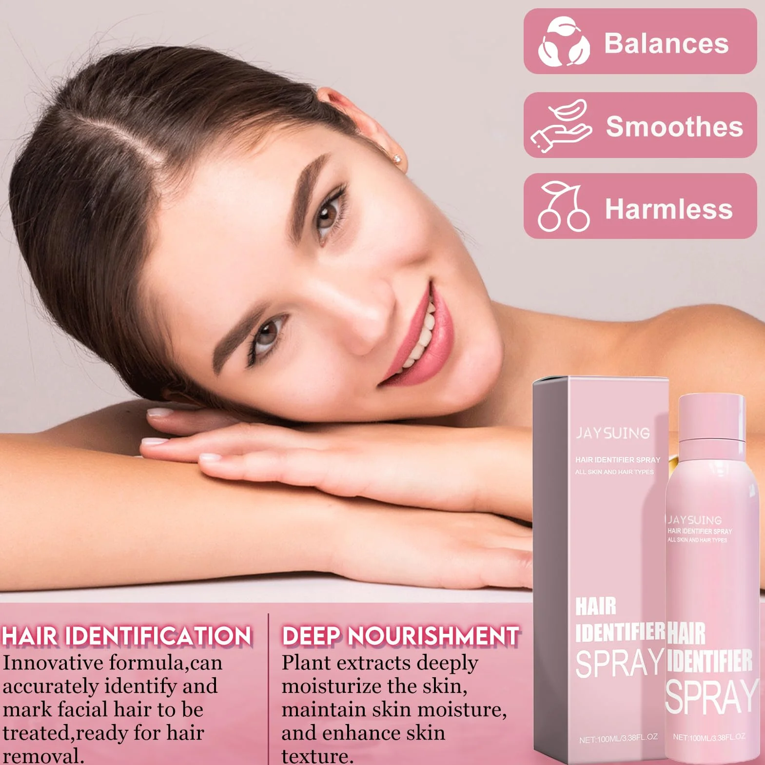 Spray identificador de cabello para afeitado facial Herramienta de dermaplaning Depilación