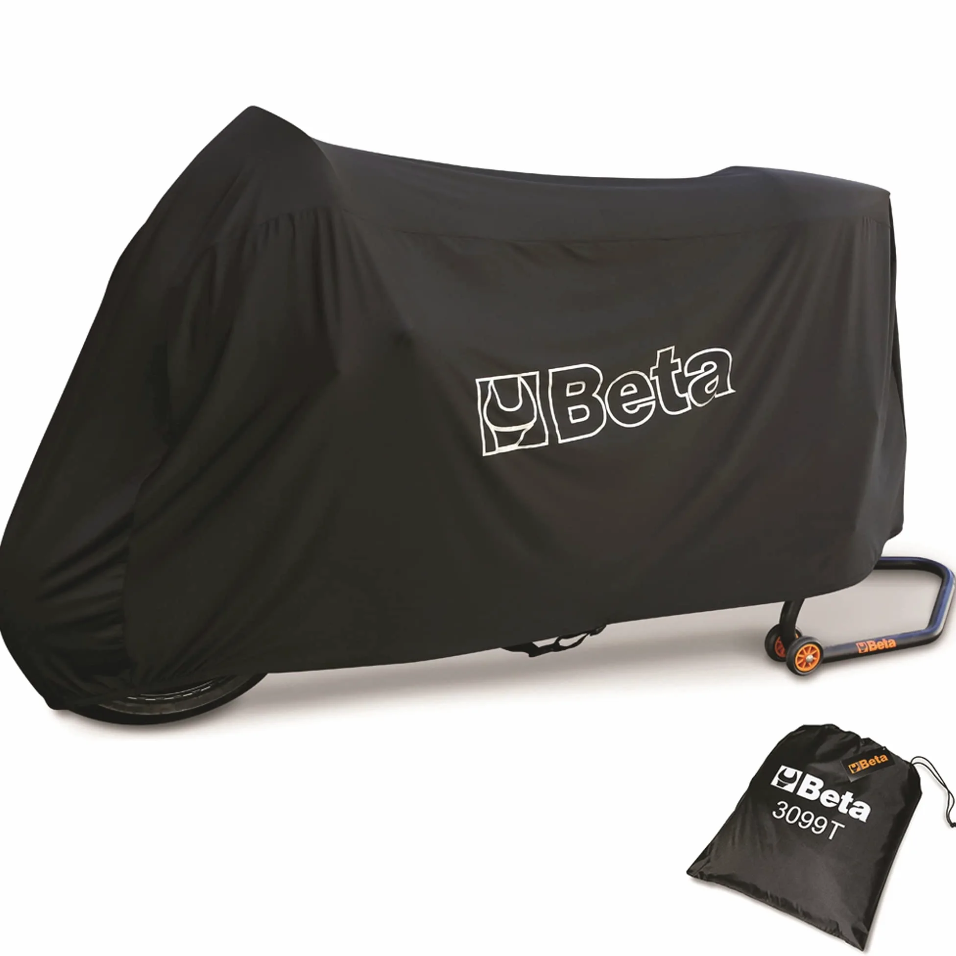 Beta - Funda Interior para Moto 3099T/M, Protege la Pintura de Arañazos, Polvo y Luz Solar, Tejido Elástico, Talla M para Motos Deportivas, Naked y Scooters de Tamaño Medio, Negra
